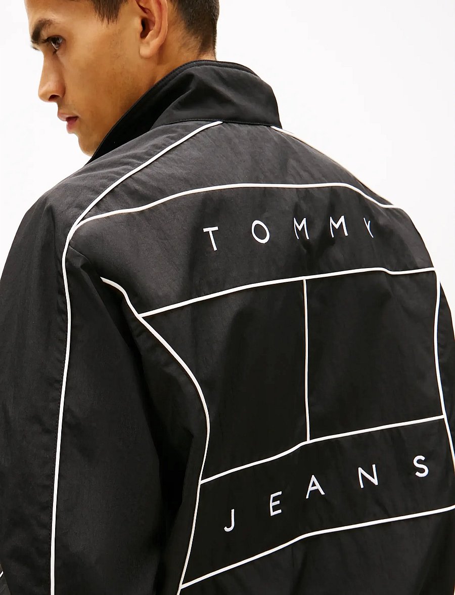 Tommy Jeans - TJM PIPING DETAIL FLAG JACKET - sügisjoped - black - 5