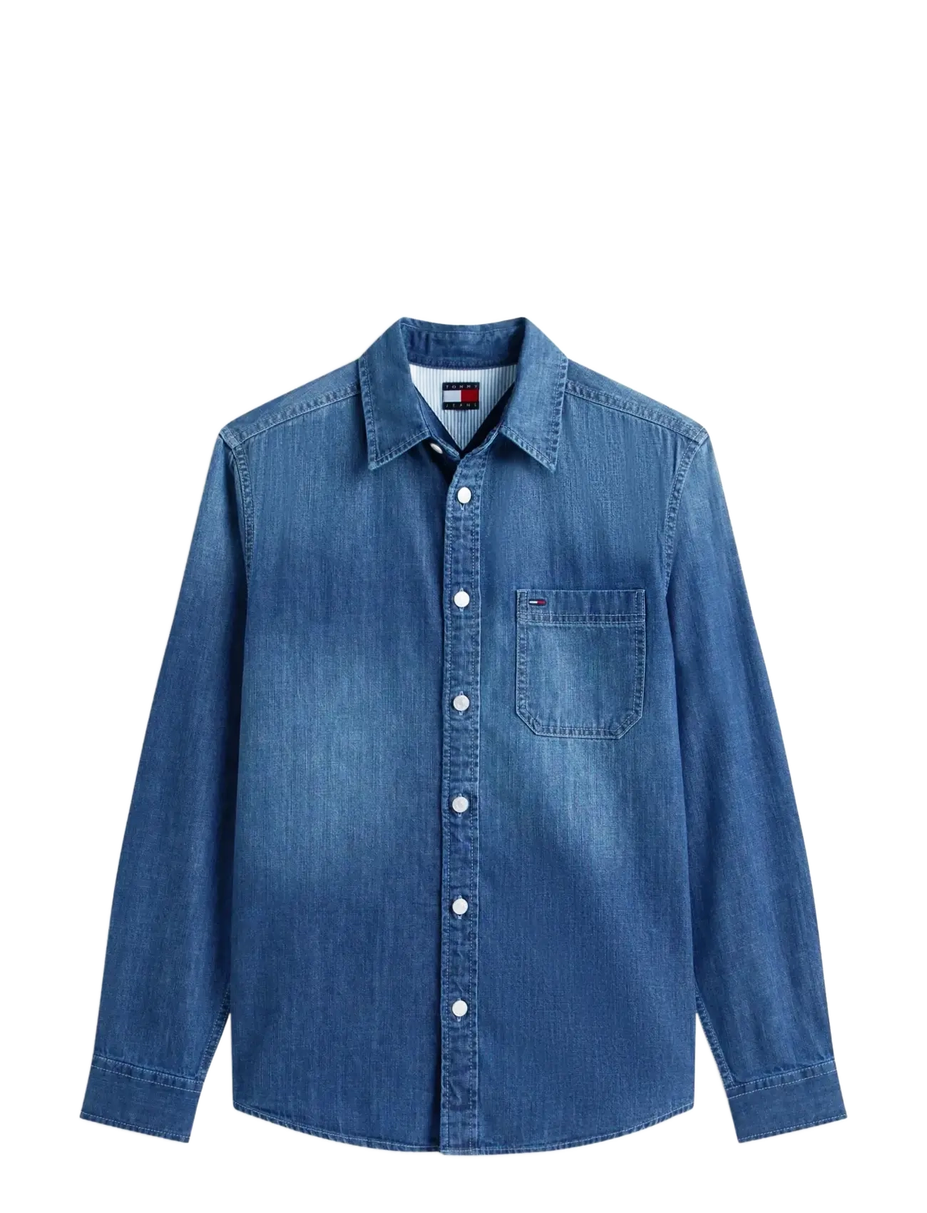 Tommy Jeans TJM DENIM REGULAR FIT SHIRT EXT - Skjorter - DENIM DARK / blue
