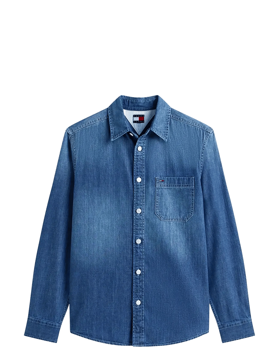 Tommy Jeans - TJM DENIM REGULAR FIT SHIRT EXT - jeanshemden - denim dark - 1