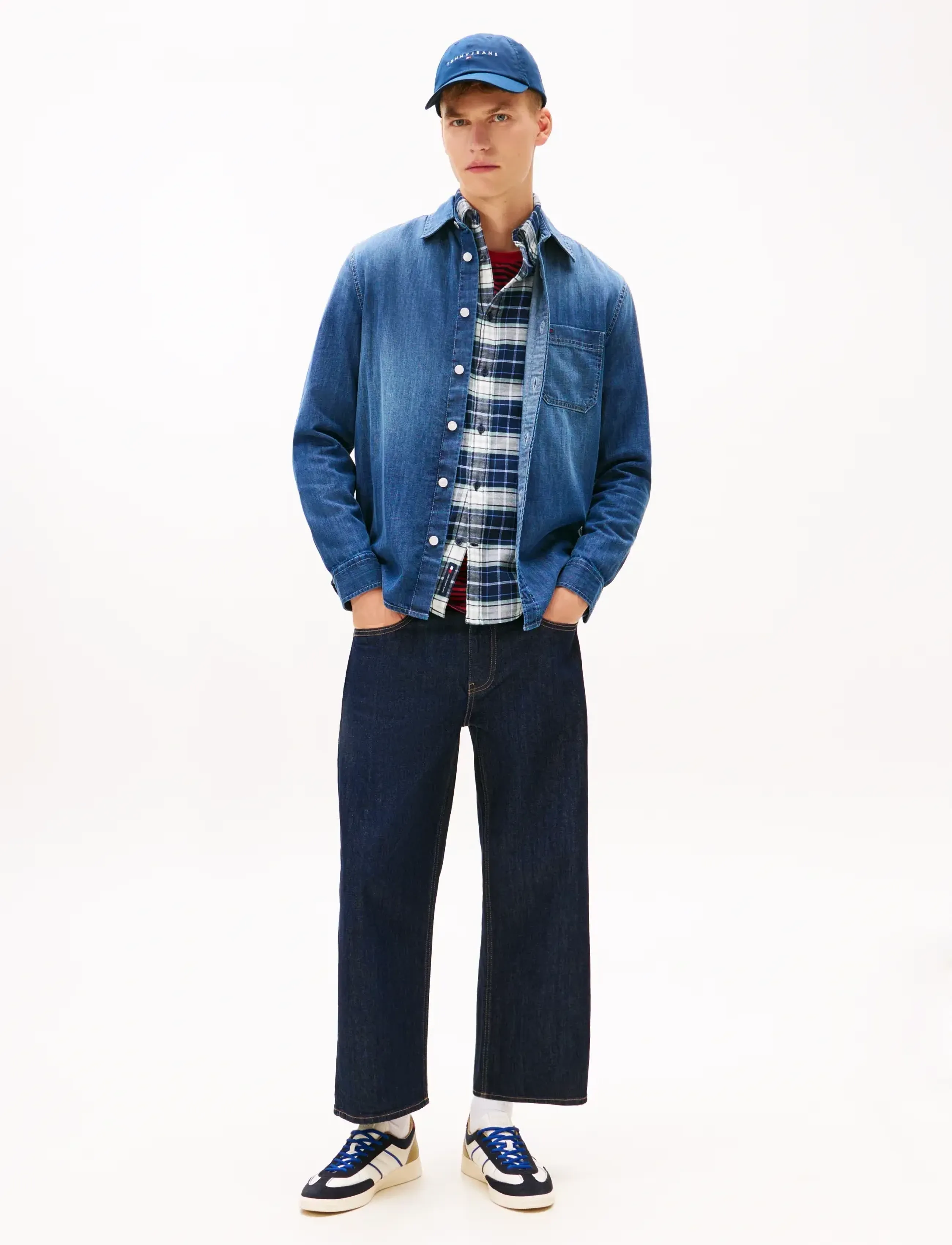 Tommy Jeans - TJM DENIM REGULAR FIT SHIRT EXT - teksasärgid - denim dark - 2