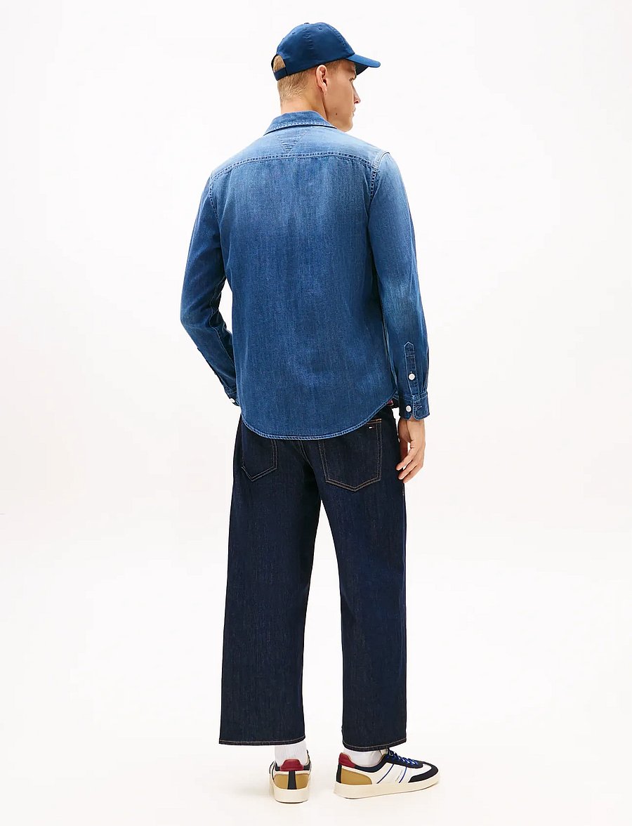 Tommy Jeans - TJM DENIM REGULAR FIT SHIRT EXT - jeanshemden - denim dark - 3