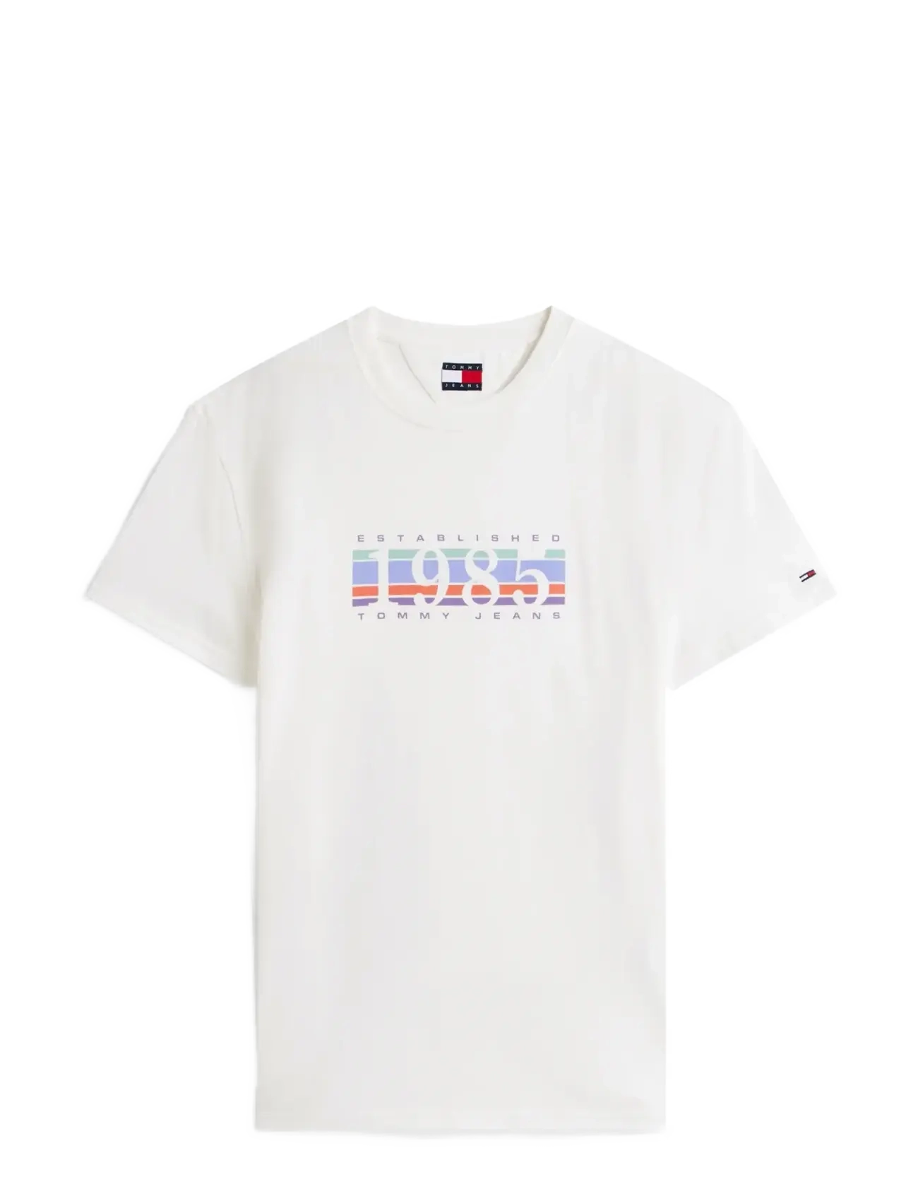 Tommy Jeans TJM REG 1985 DNA GRAPH SS T EXT - Julegaver under 300kr - ECRU / cream