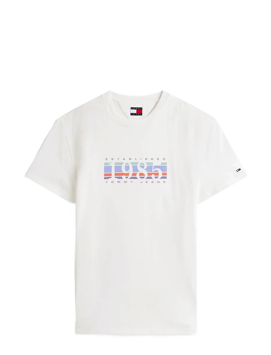Tommy Jeans - TJM REG 1985 DNA GRAPH SS T EXT - kortærmede t-shirts - ecru - 1