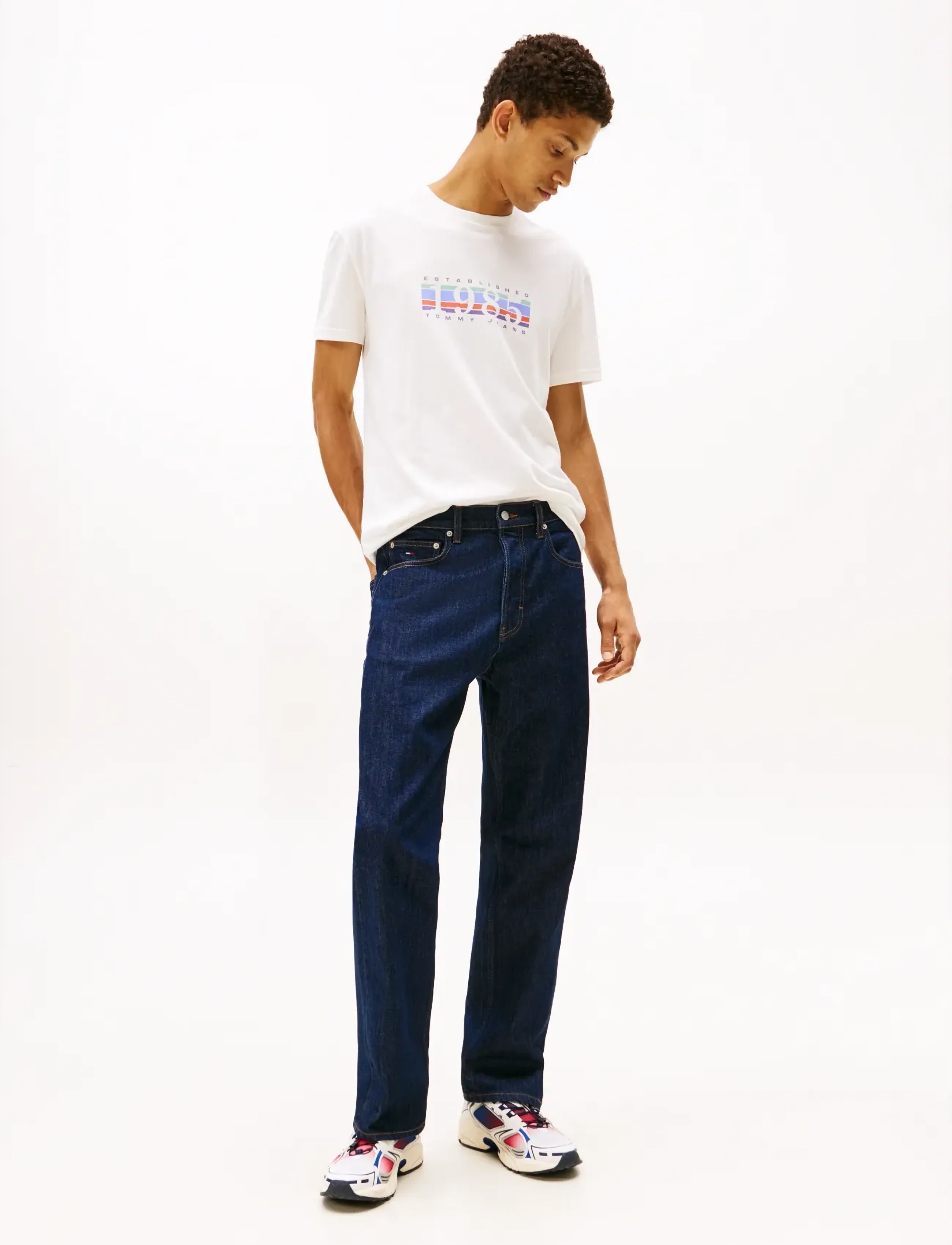 Tommy Jeans - TJM REG 1985 DNA GRAPH SS T EXT - short-sleeved t-shirts - ecru - 2