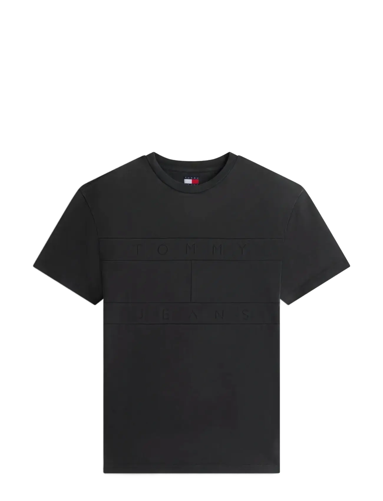 TOMMY JEANS Tjm Reg Tonal Flag Ss Tee Schwarz - L - Herren