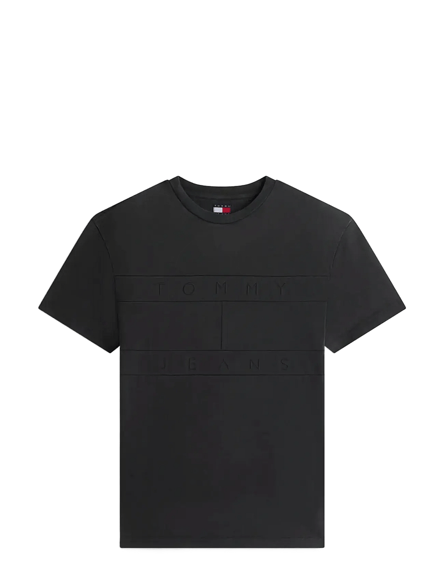 Tommy Jeans - TJM REG TONAL FLAG SS TEE - lyhythihaiset - black - 1