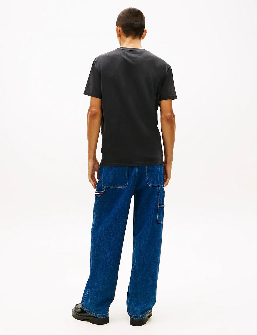 Tommy Jeans - TJM REG TONAL FLAG SS TEE - lyhythihaiset - black - 2