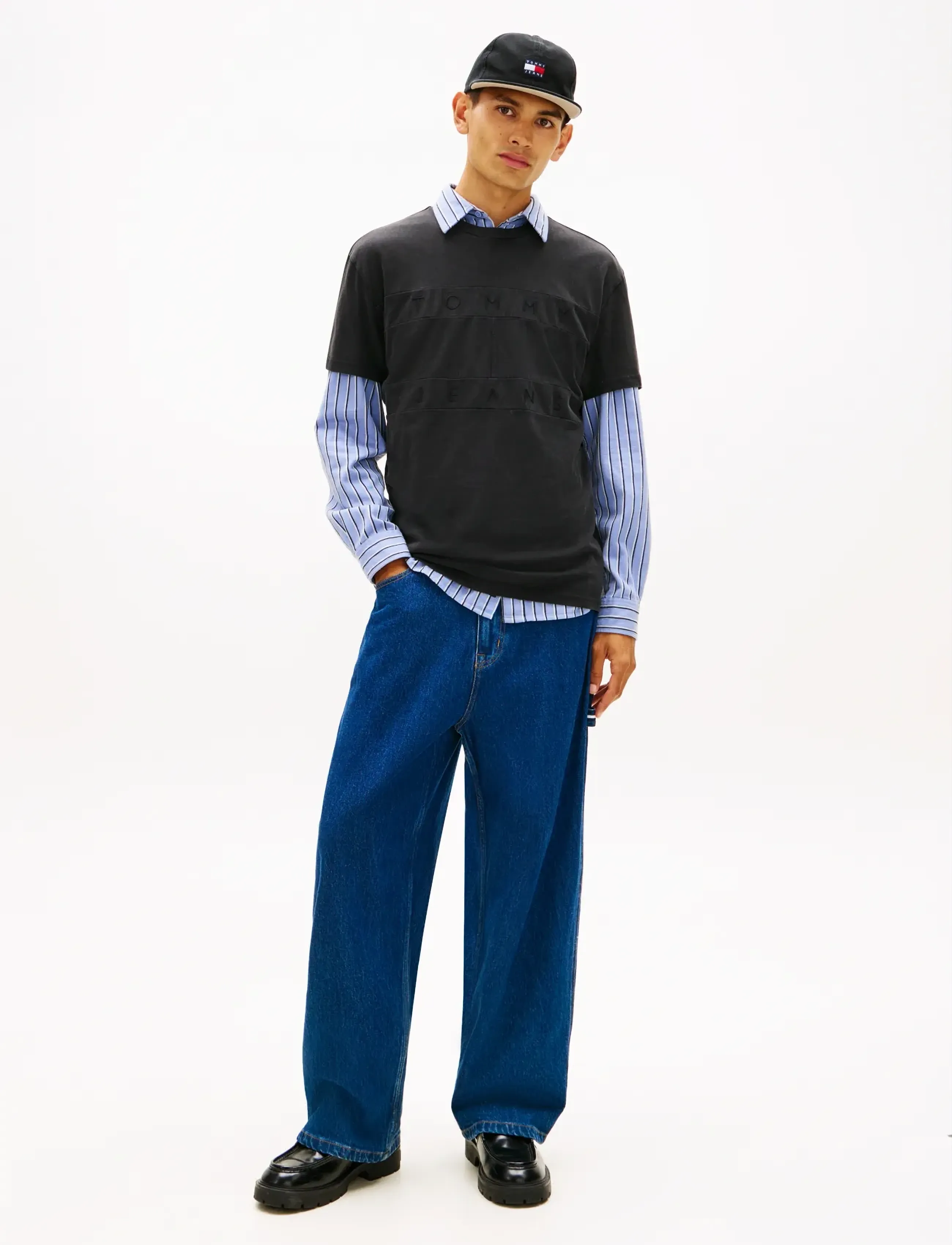 Tommy Jeans - TJM REG TONAL FLAG SS TEE - lühikeste varrukatega t-särgid - black - 3