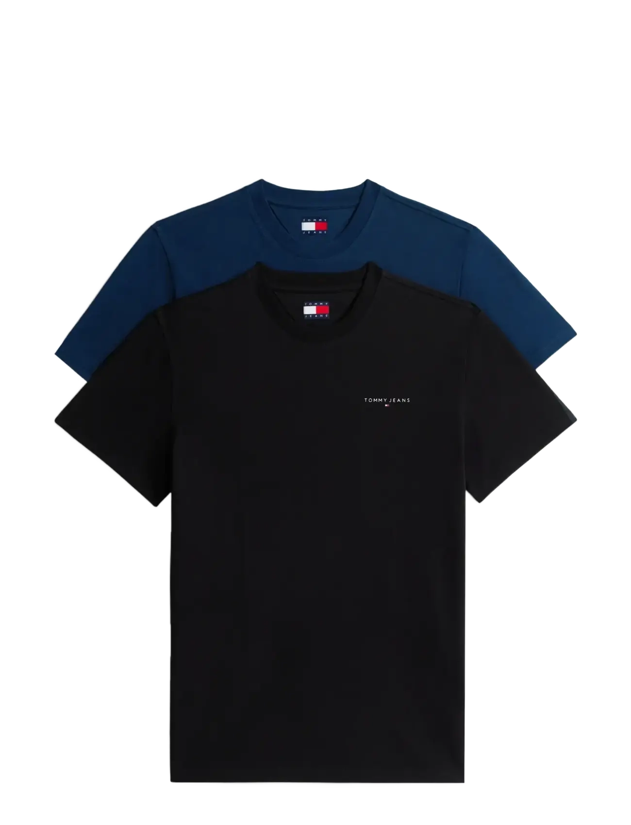 Tommy Jeans TJM SLIM LINEAR SS TEE 2PCK EXT - Tommy Hilfiger - BLACK   DARK NIGHT NAVY / navy