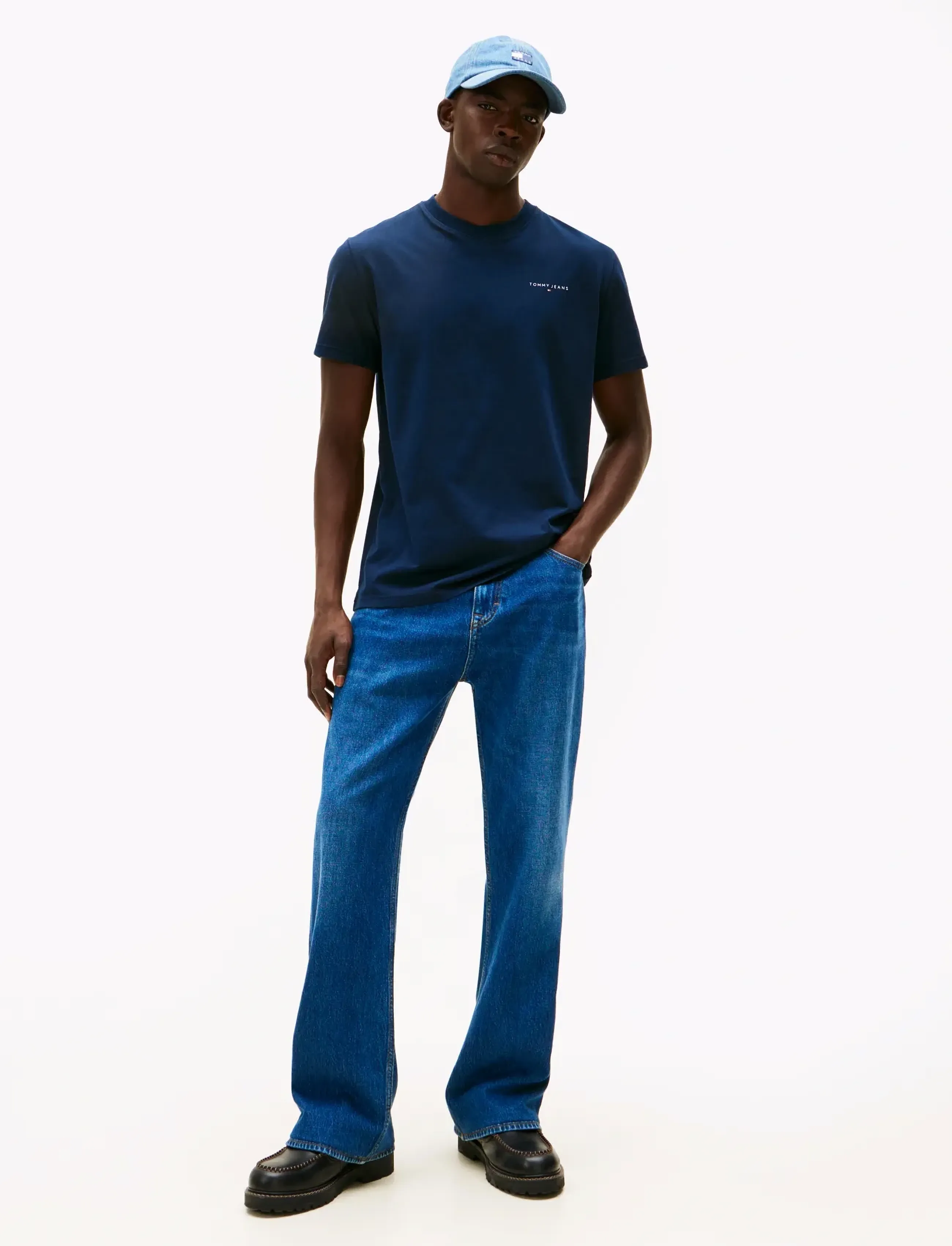 Tommy Jeans - TJM SLIM LINEAR SS TEE 2PACK EXT - multipack t-shirts - black   dark night navy - 2