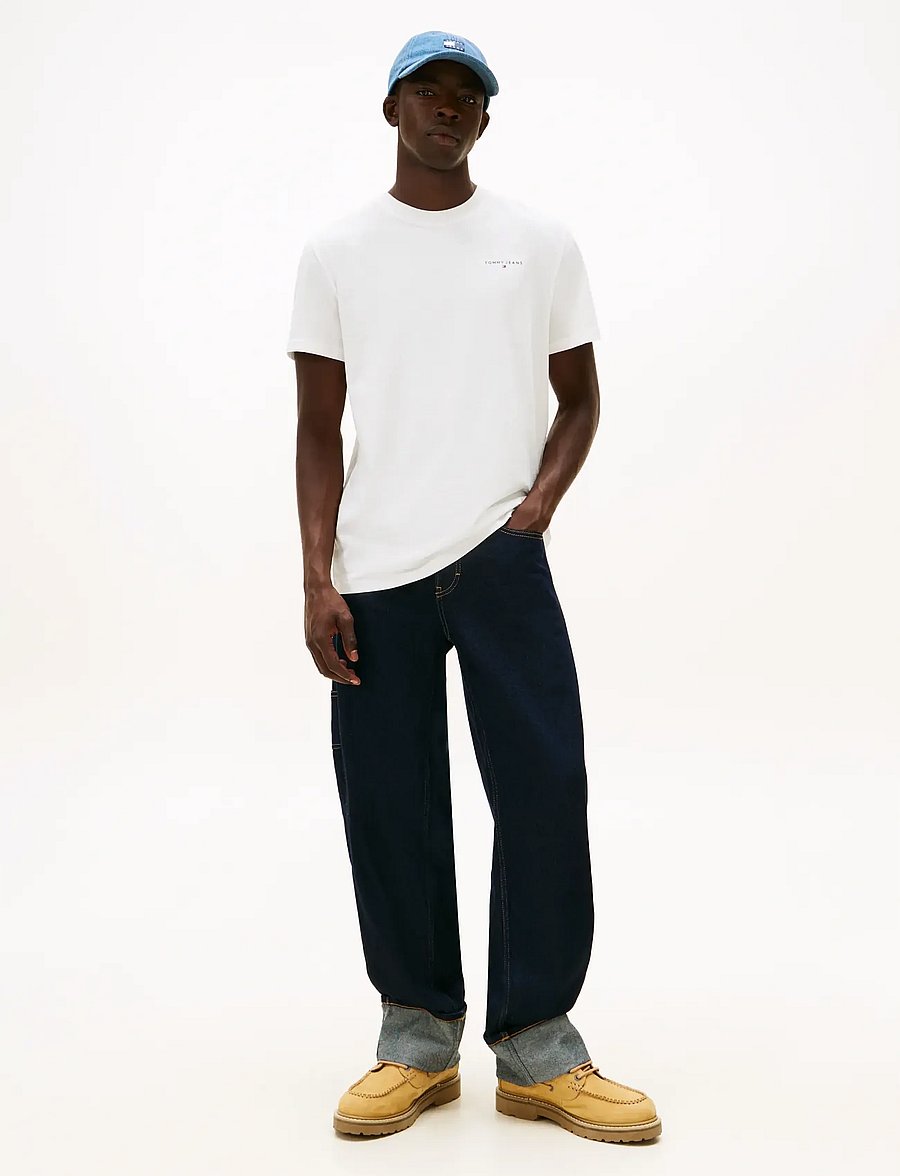 Tommy Jeans - TJM SLIM LINEAR SS TEE 2PACK EXT - t-paidat monipakkauksessa - ecru dark night navy - 3