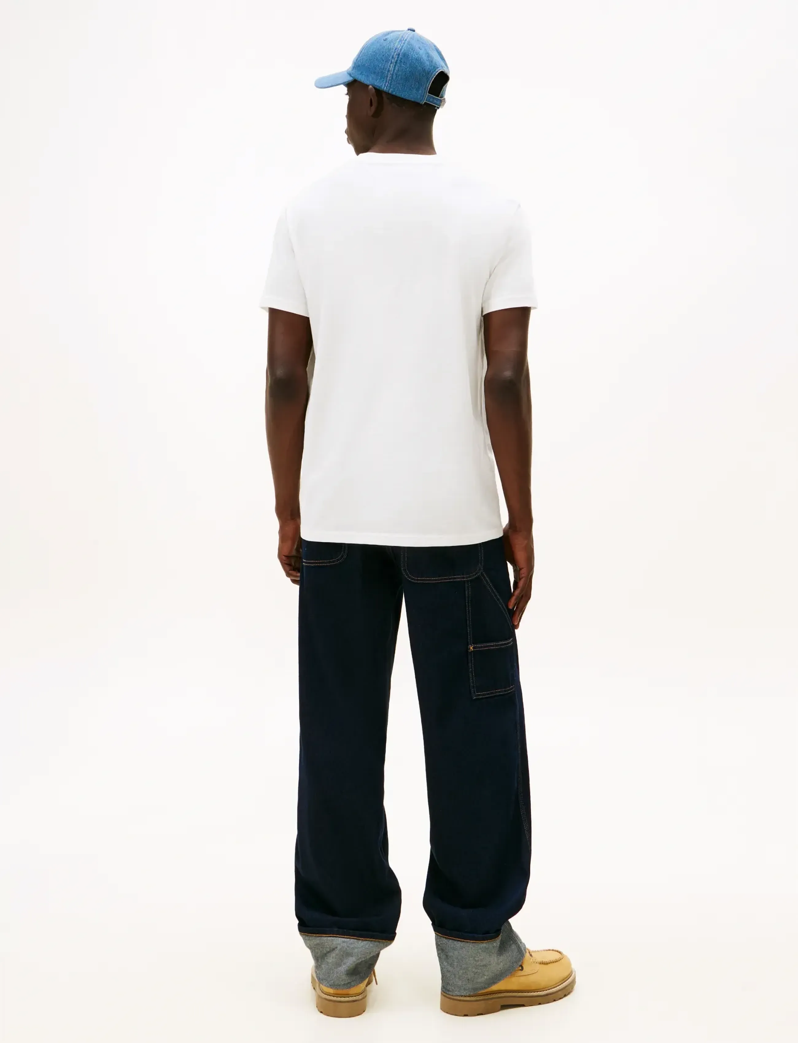 Tommy Jeans - TJM SLIM LINEAR SS TEE 2PACK EXT - kortærmede t-shirts - ecru   dark night navy - 4