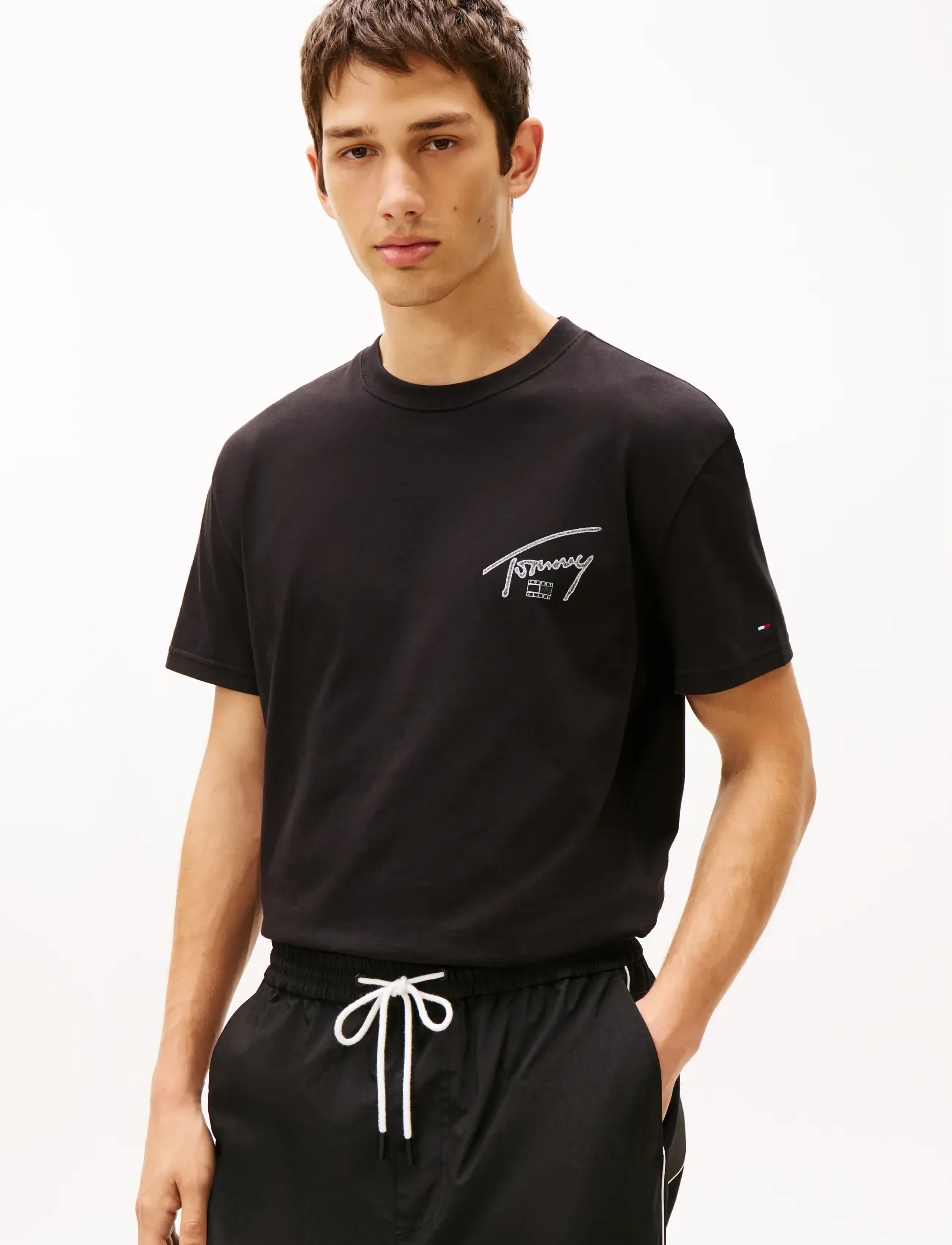 Tommy Jeans Tjm Reg Sign Backprint Ss T Ext, XS, Black, T-Shirts > Kortærmede, Herre