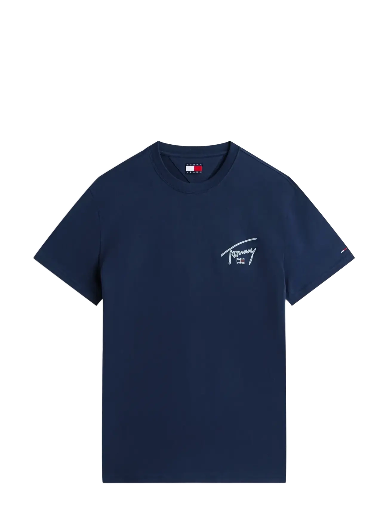 Tommy Jeans TJM REG SIGN BACKPRINT SS T EXT - Laagste prijzen - DARK NIGHT NAVY / navy