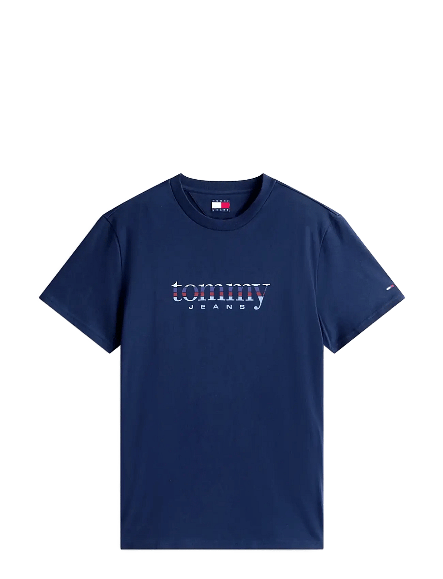 Tommy Jeans - TJM SLIM ENTRY DNA SS T EXT - kortärmade t-shirts - dark night navy - 1