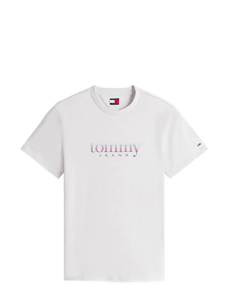 Tommy Jeans - TJM SLIM ENTRY DNA SS T EXT - kortärmade t-shirts - ice grey heather - 1