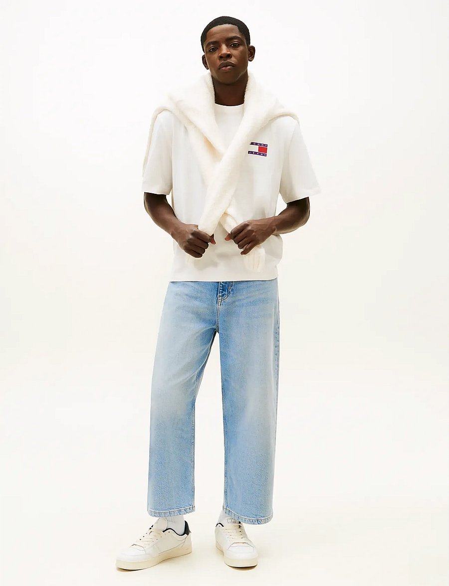 Tommy Jeans - TJM 90S PEAKS BACKPRINT SS TEE - kurzärmelige t-shirts - ancient white - 3