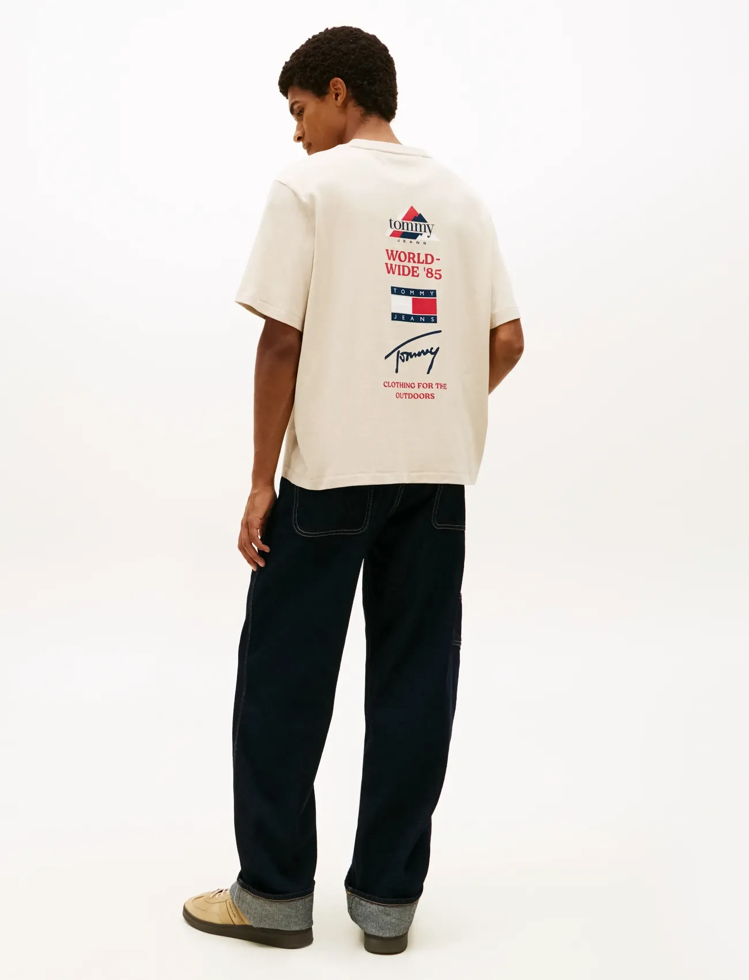 Tommy Jeans - TJM 90S PEAKS BACKPRINT SS TEE - kurzärmelig - gulf sand - 2