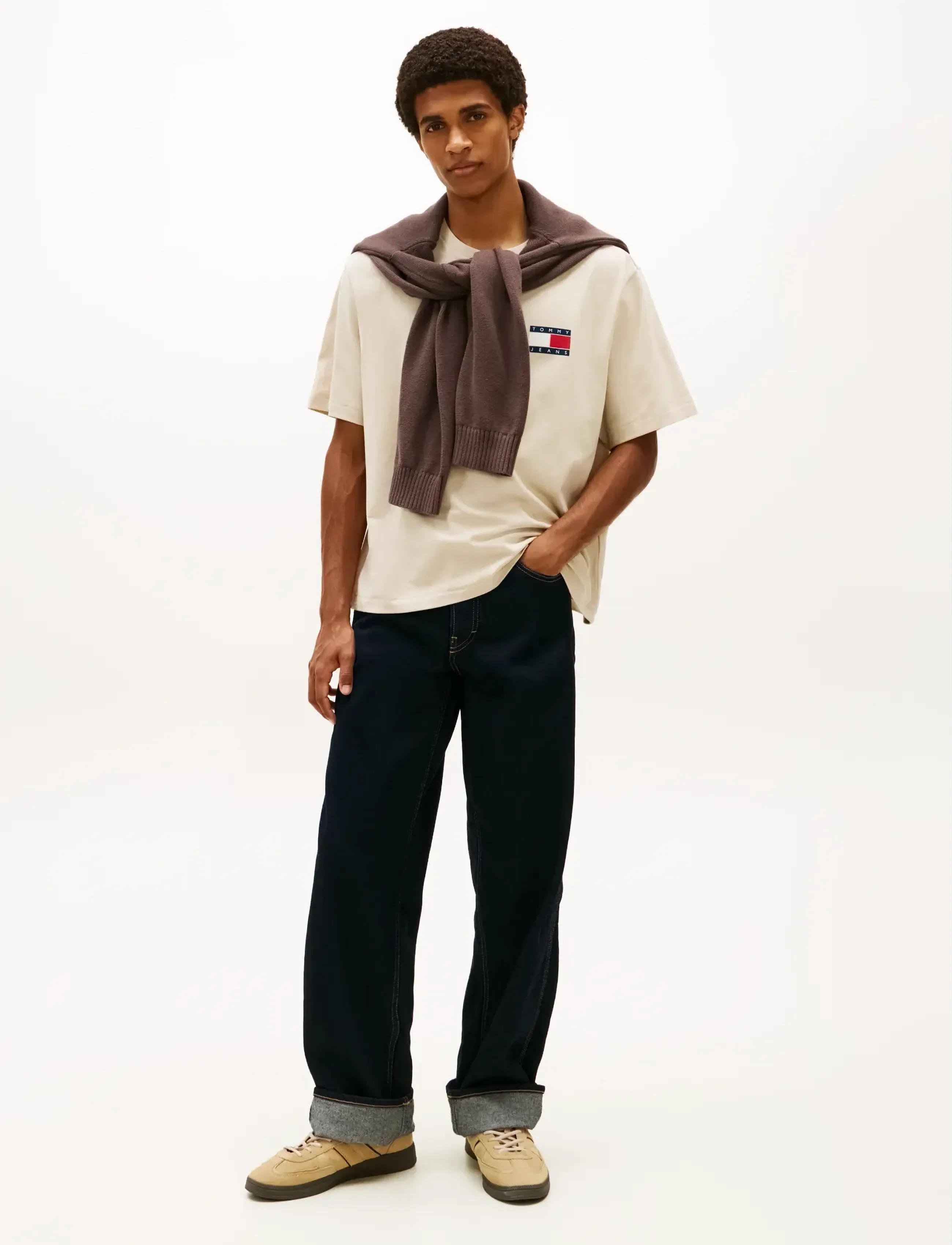 Tommy Jeans - TJM 90S PEAKS BACKPRINT SS TEE - kurzärmelig - gulf sand - 3