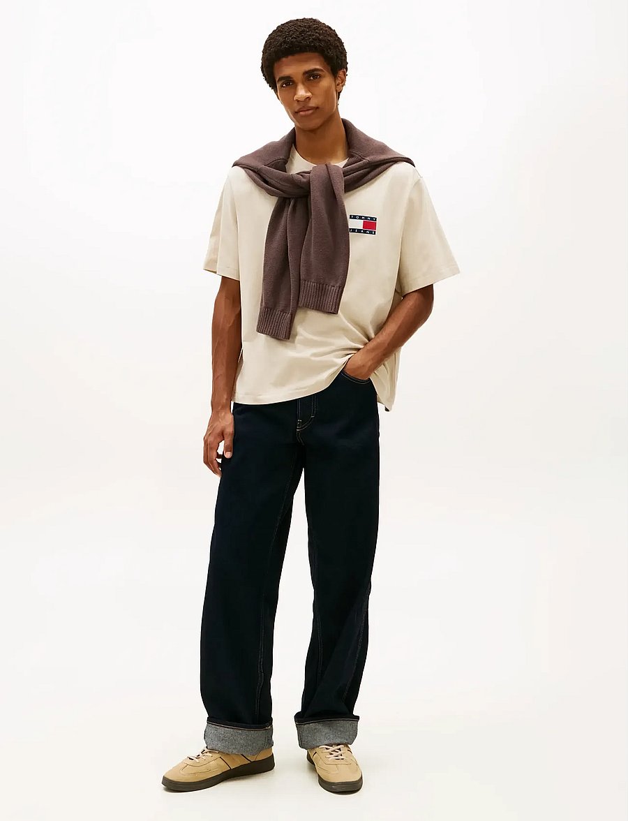 Tommy Jeans - TJM 90S PEAKS BACKPRINT SS TEE - short-sleeved t-shirts - gulf sand - 3