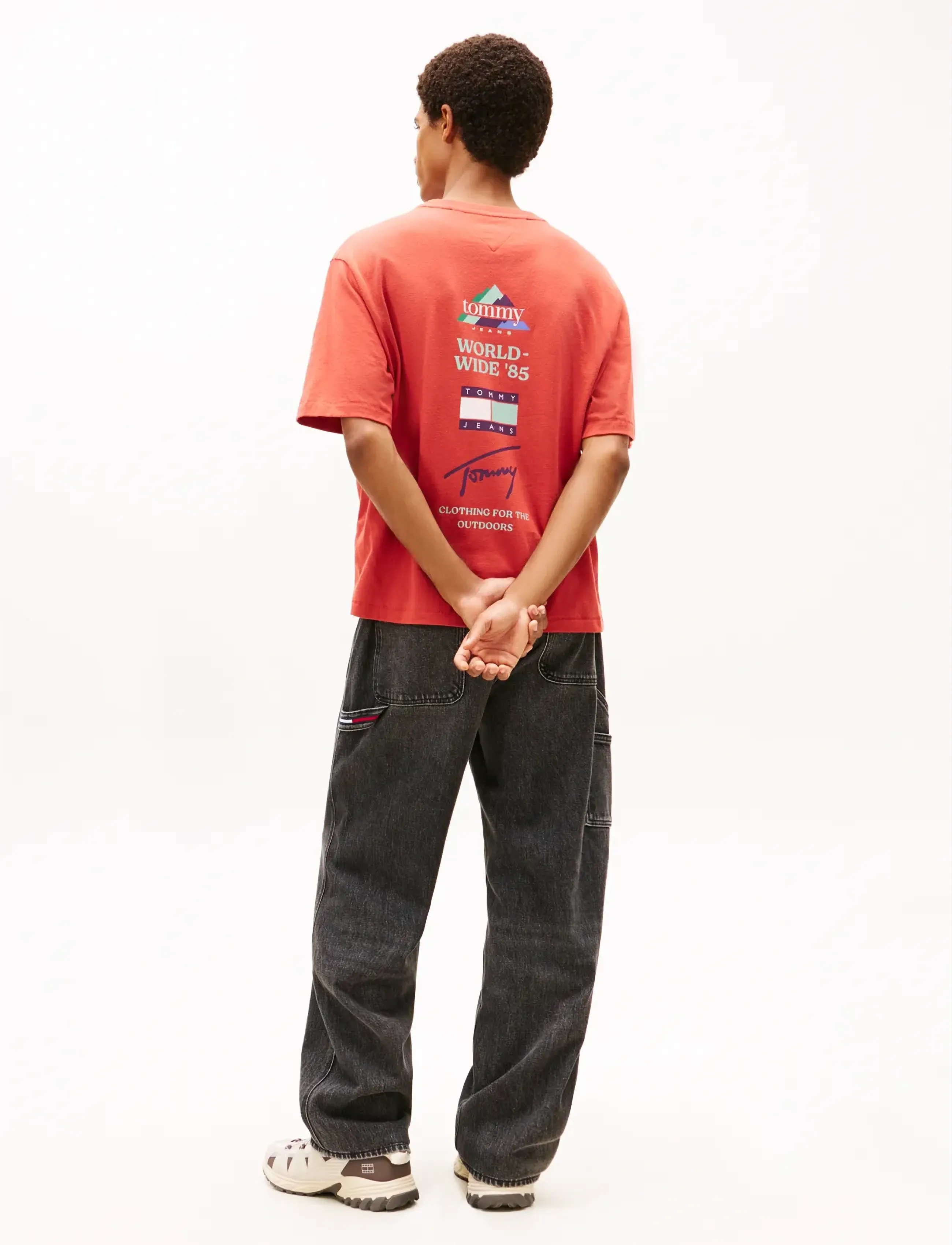Tommy Jeans - TJM 90S PEAKS BACKPRINT SS TEE - short-sleeved t-shirts - terracotta red - 2