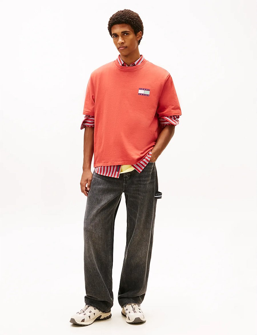 Tommy Jeans - TJM 90S PEAKS BACKPRINT SS TEE - kurzärmelige t-shirts - terracotta red - 3