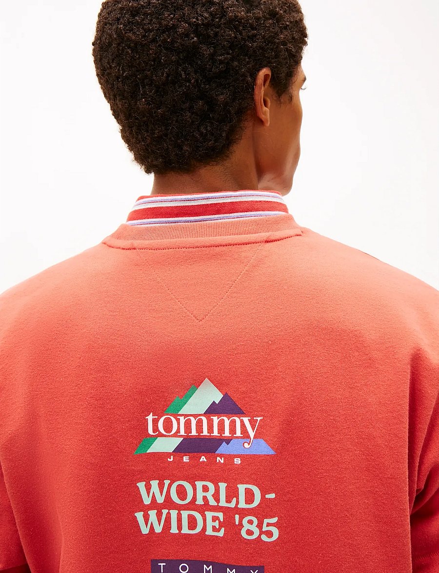 Tommy Jeans - TJM 90S PEAKS BACKPRINT SS TEE - kurzärmelige t-shirts - terracotta red - 4