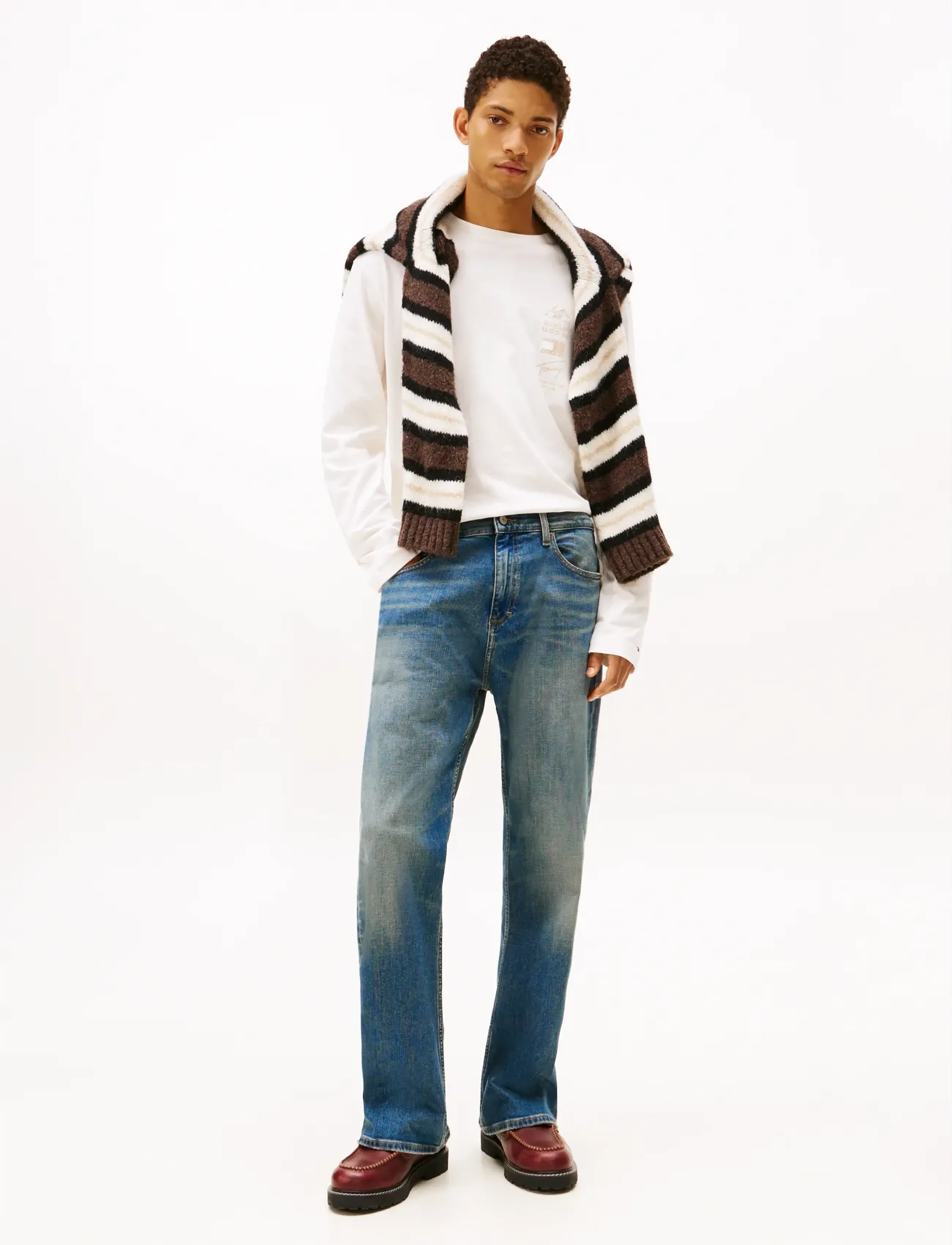 Tommy Jeans - TJM RLX PEAKS LS TEE - pikkade varrukatega t-särgid - ancient white - 3