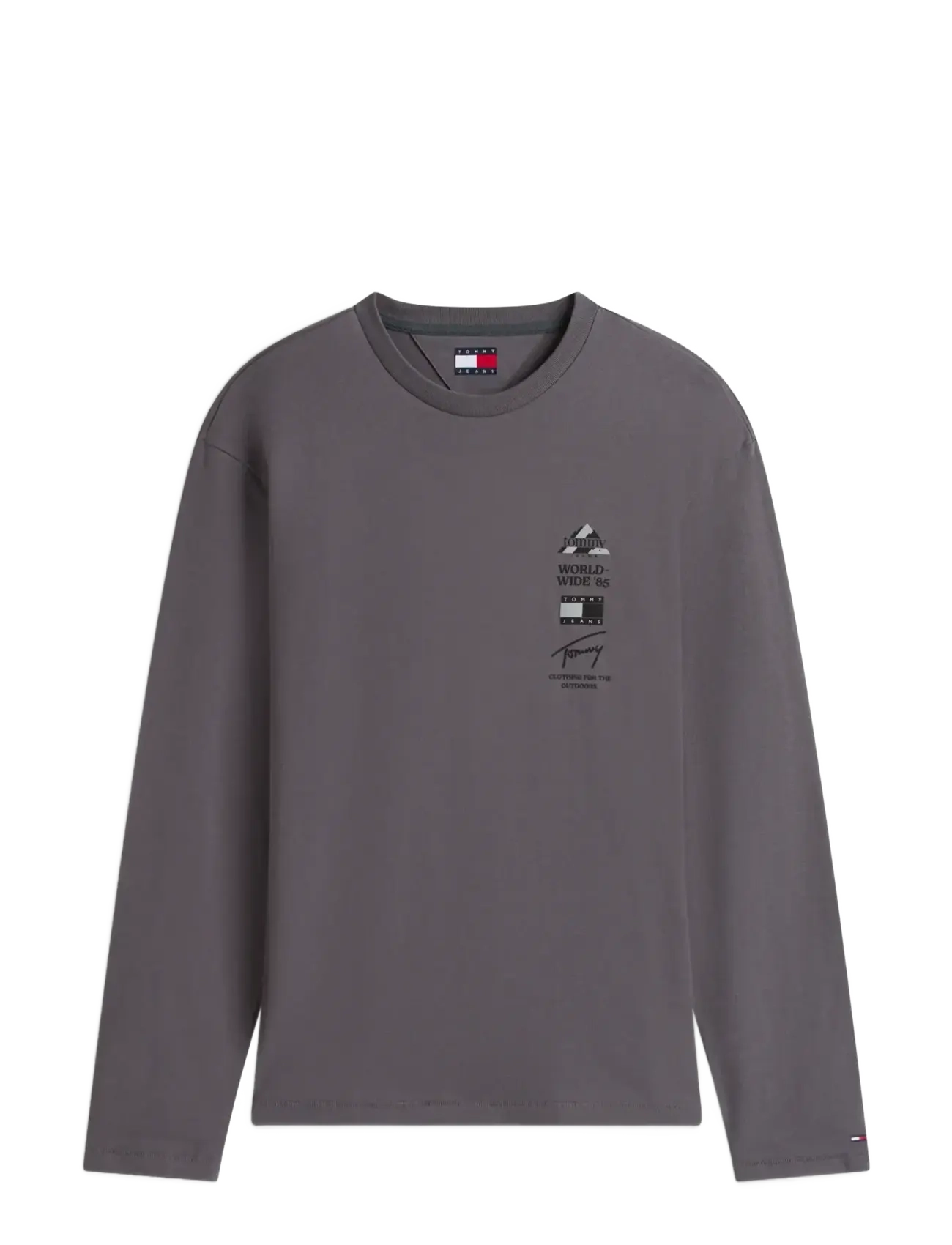TOMMY JEANS Tjm Rlx Peaks Ls Tee Grau - L - Herren