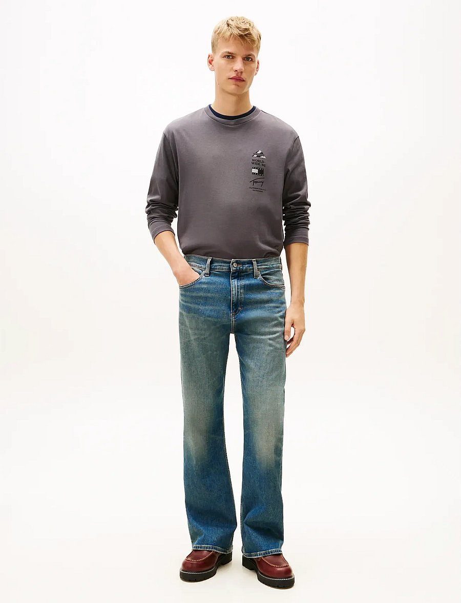 Tommy Jeans - TJM RLX PEAKS LS TEE - langærmede t-shirts - washed black - 2