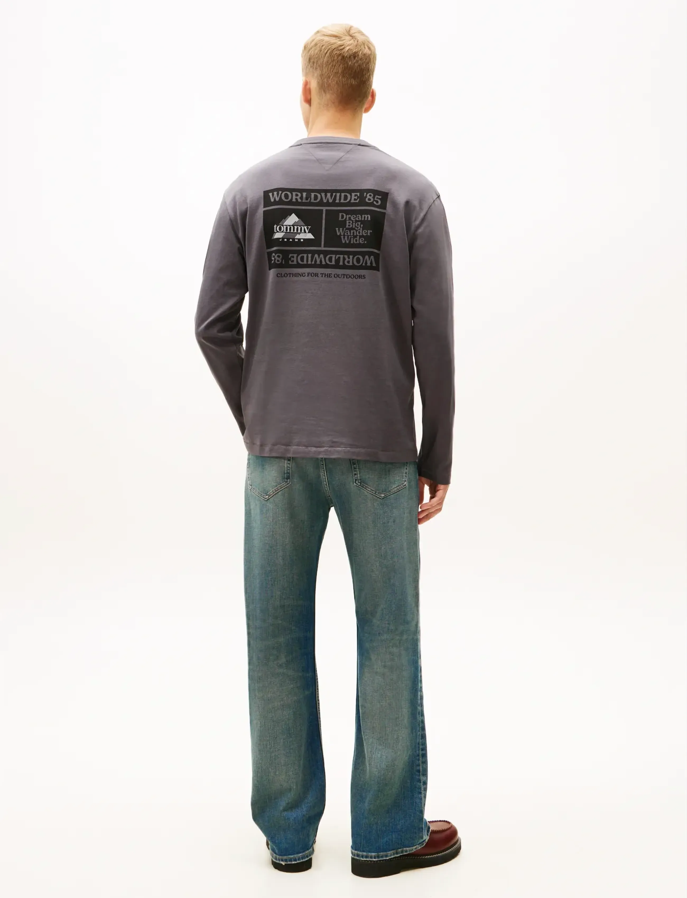 Tommy Jeans - TJM RLX PEAKS LS TEE - långärmade t-shirts - washed black - 3
