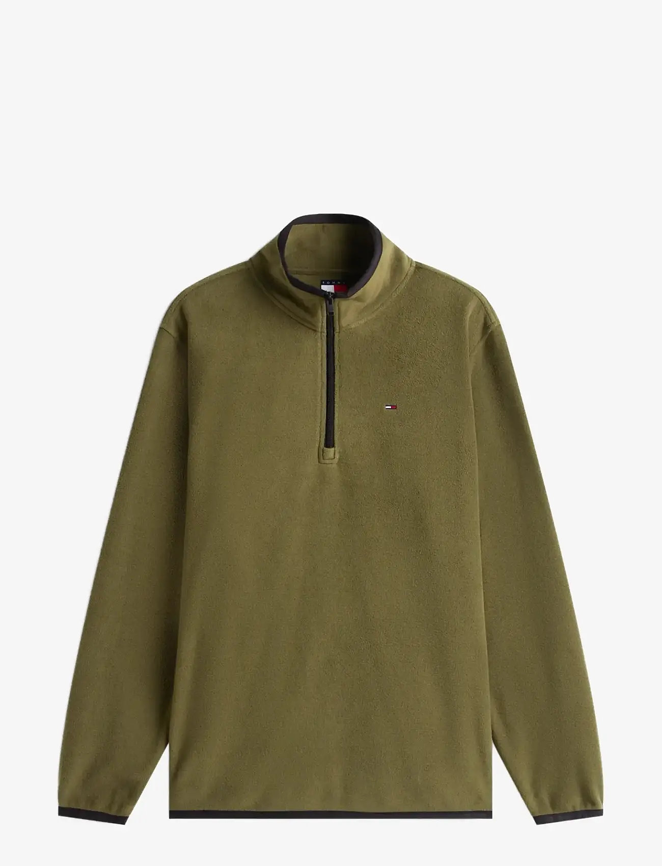 Tommy Jeans - TJM REG S FLAG POLAR FLEECE QZ - half zip-tröjor - dark greenery - 1