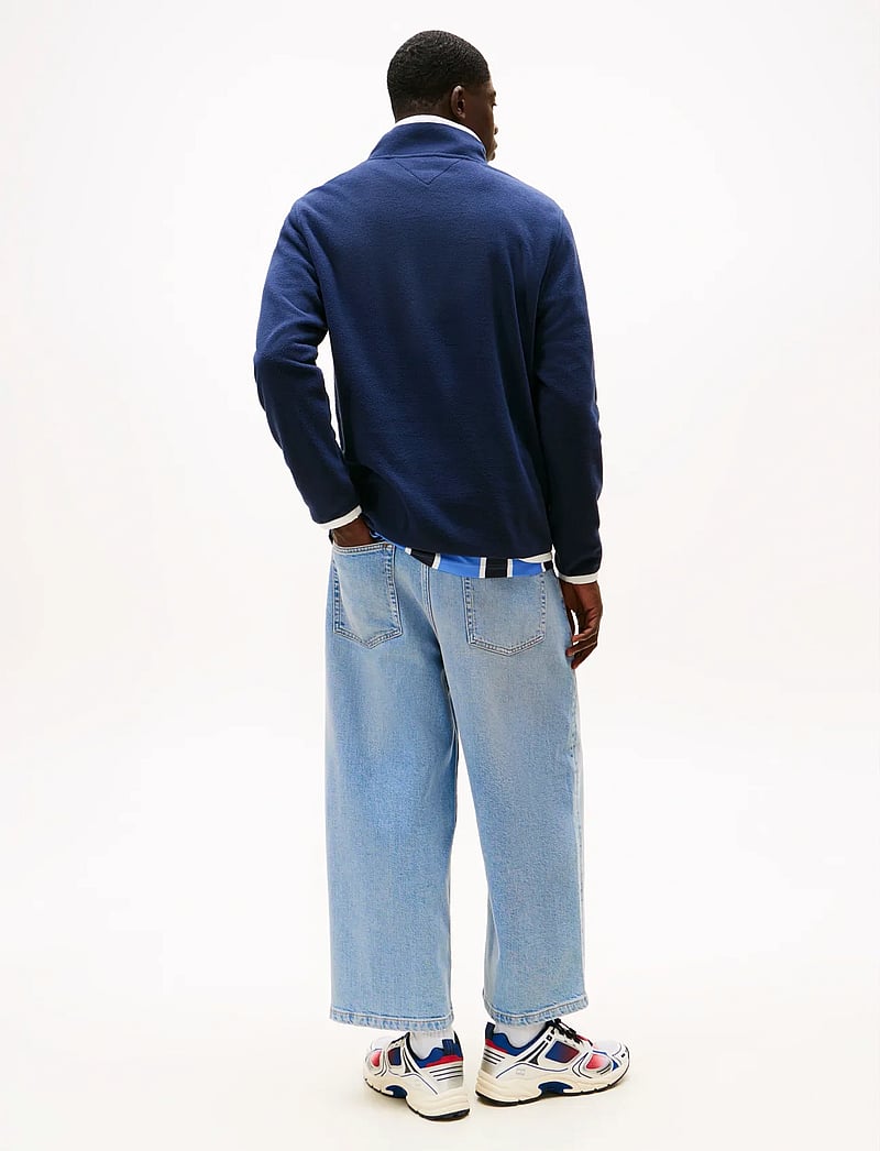 Tommy Jeans - TJM REG S FLAG POLAR FLEECE QZ - pullover mit halbem reißverschluss - dark night navy - 3