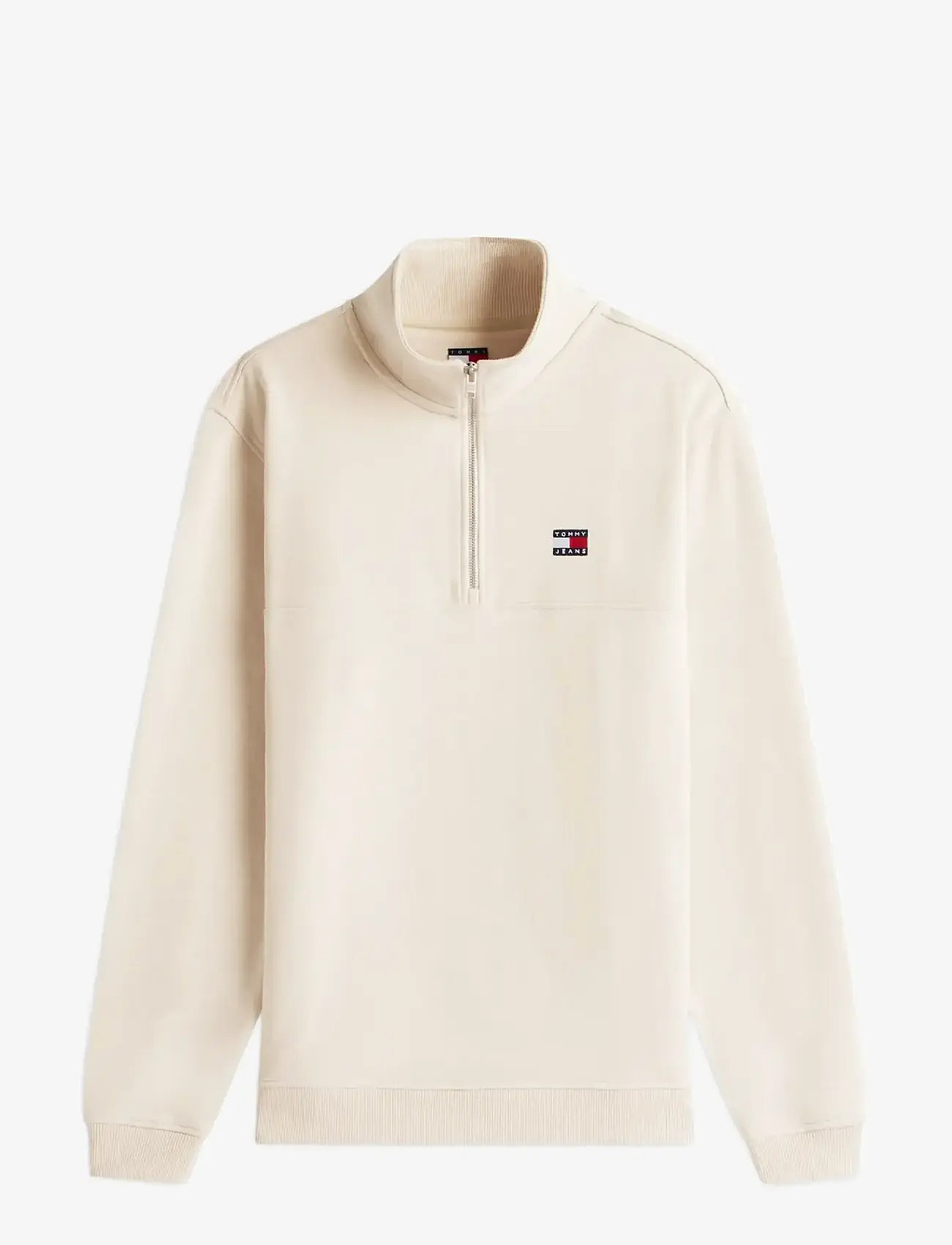 Tommy Jeans - TJM REG BADGE QZ EXT - half zip-tröjor - ancient white htr - 1