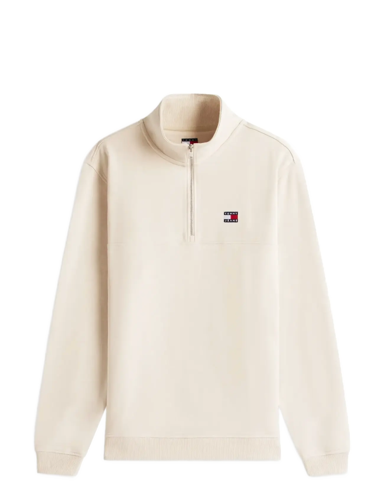 Tommy Jeans TJM REG BADGE QZ EXT - Half zip-tröjor - ANCIENT WHITE HTR / white