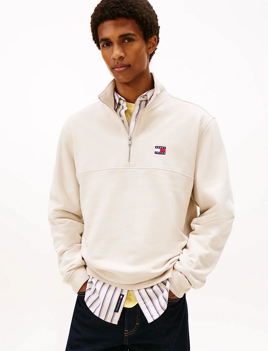 Tommy Jeans - TJM REG BADGE QZ EXT - hettupeysur - ancient white htr - 0