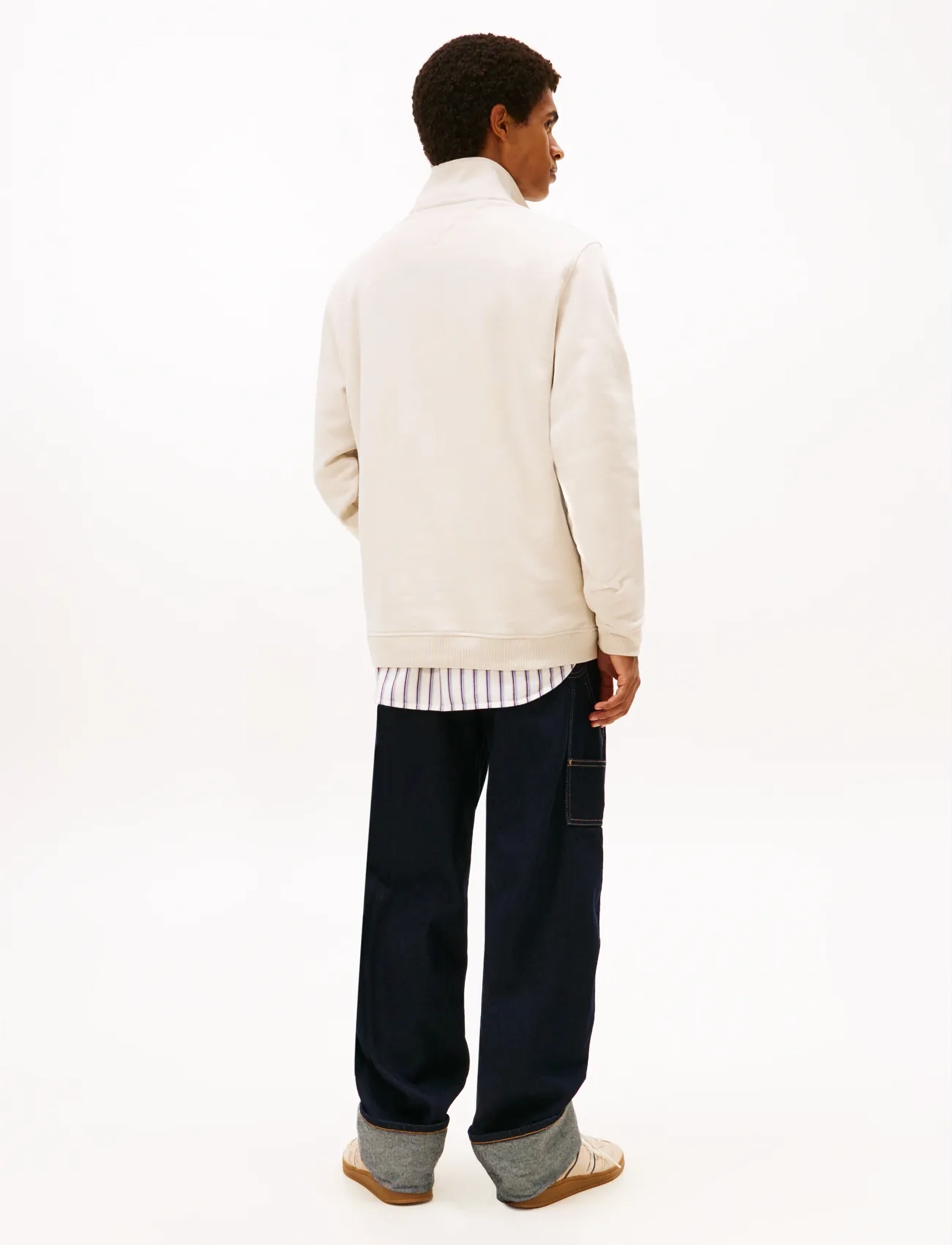 Tommy Jeans - TJM REG BADGE QZ EXT - osta stiili järgi - ancient white htr - 2