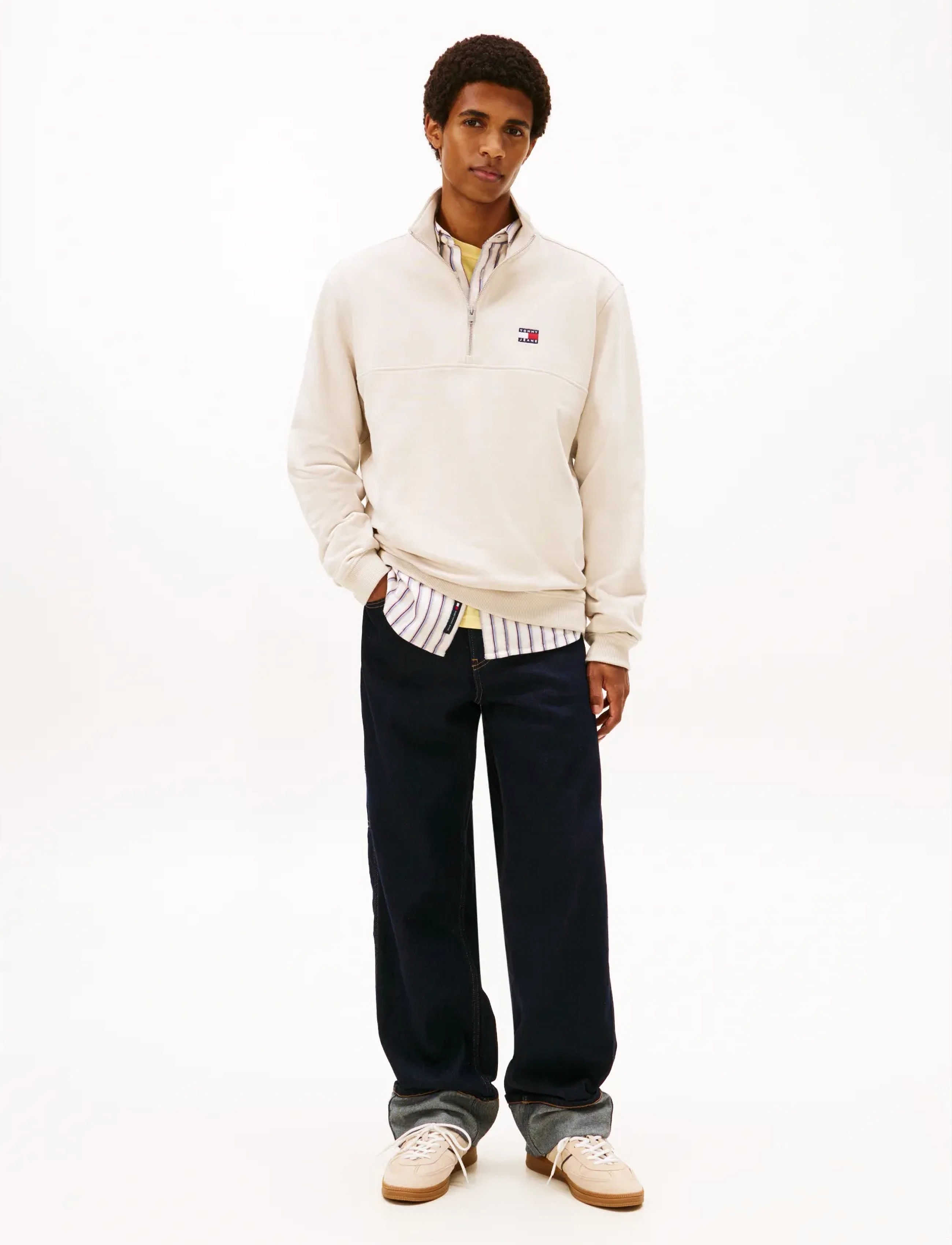 Tommy Jeans - TJM REG BADGE QZ EXT - osta stiili järgi - ancient white htr - 3