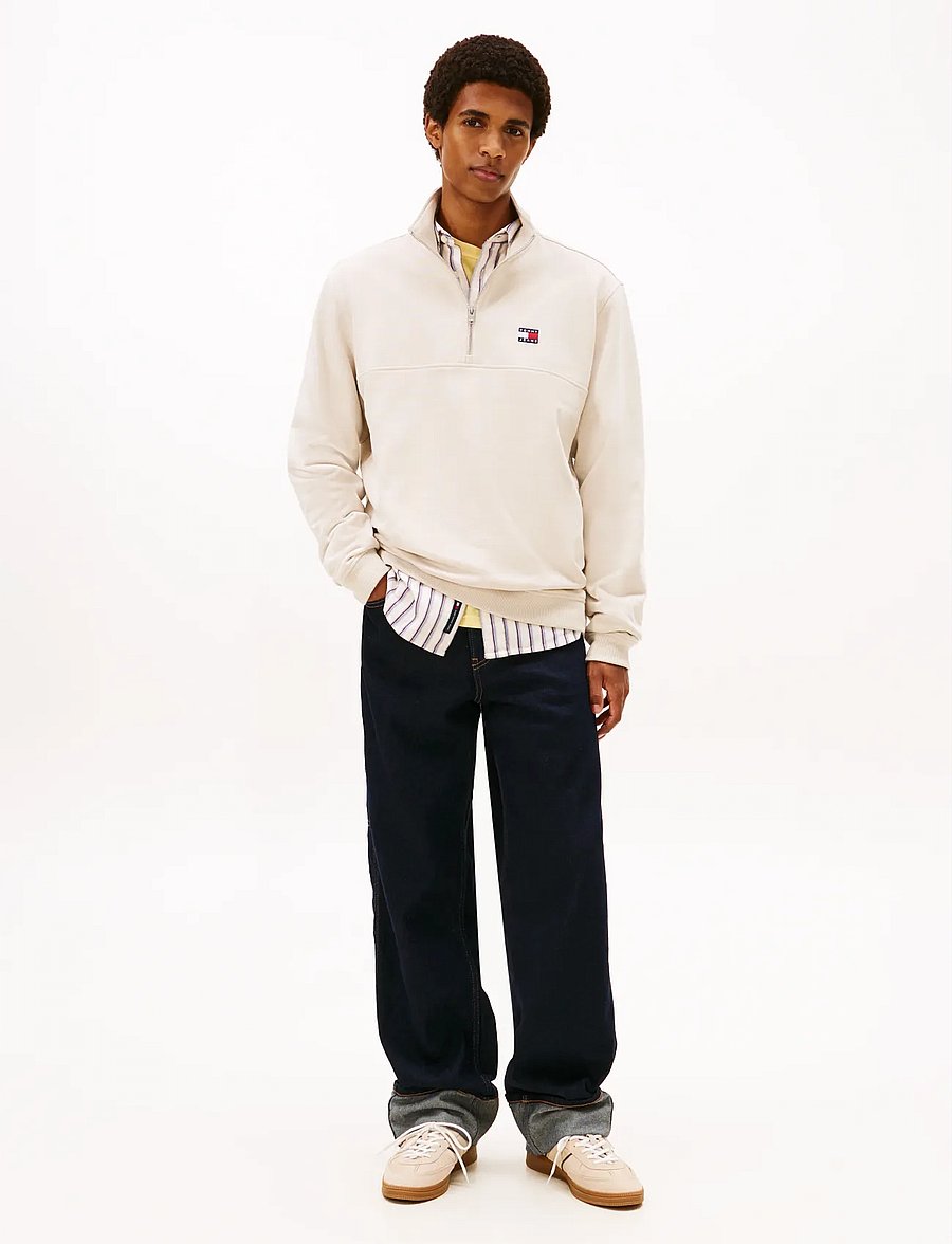 Tommy Jeans - TJM REG BADGE QZ EXT - hettupeysur - ancient white htr - 3