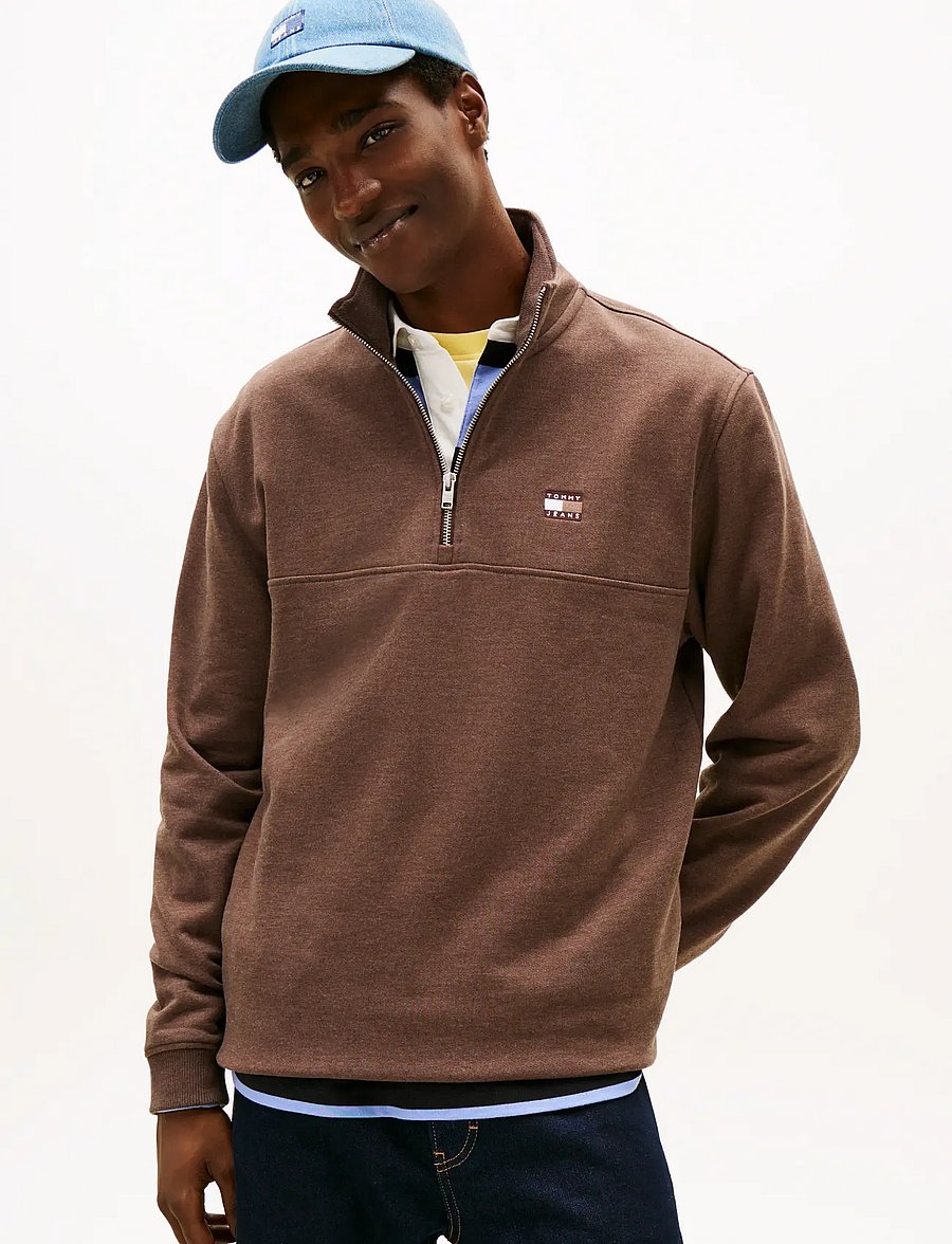 Tommy Jeans - TJM REG BADGE QZ EXT - dressipluusid - black walnut htr - 0