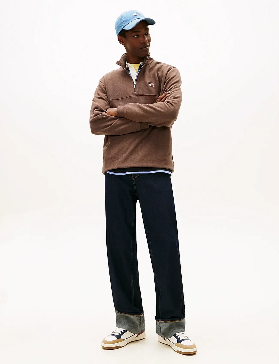 Tommy Jeans - TJM REG BADGE QZ EXT - dressipluusid - black walnut htr - 2