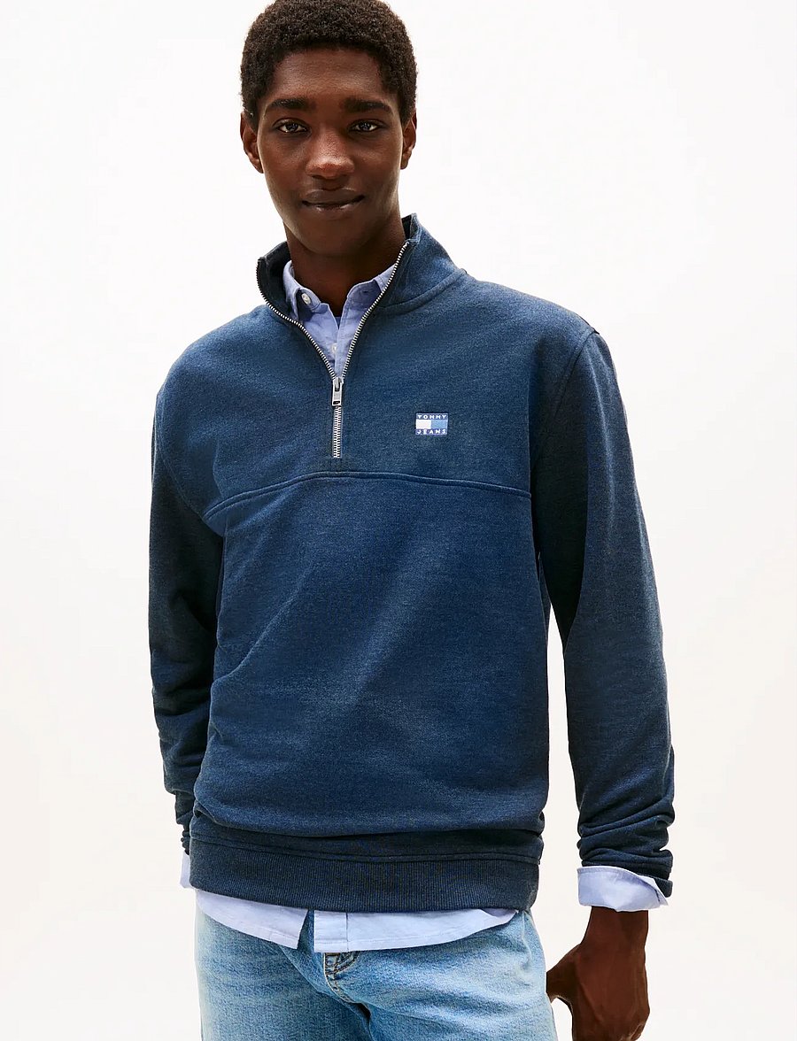 Tommy Jeans - TJM REG BADGE QZ EXT - dressipluusid - dark night navy htr - 0