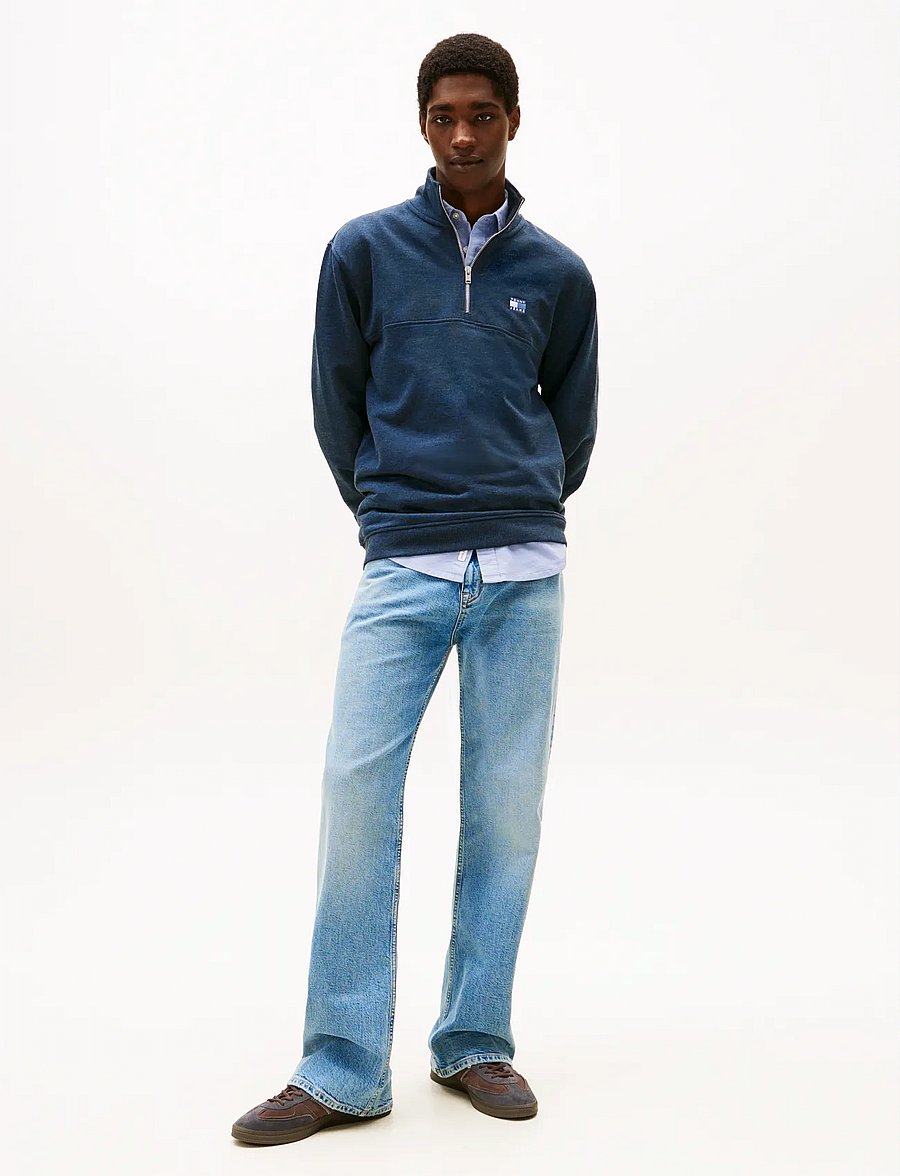 Tommy Jeans - TJM REG BADGE QZ EXT - dressipluusid - dark night navy htr - 2