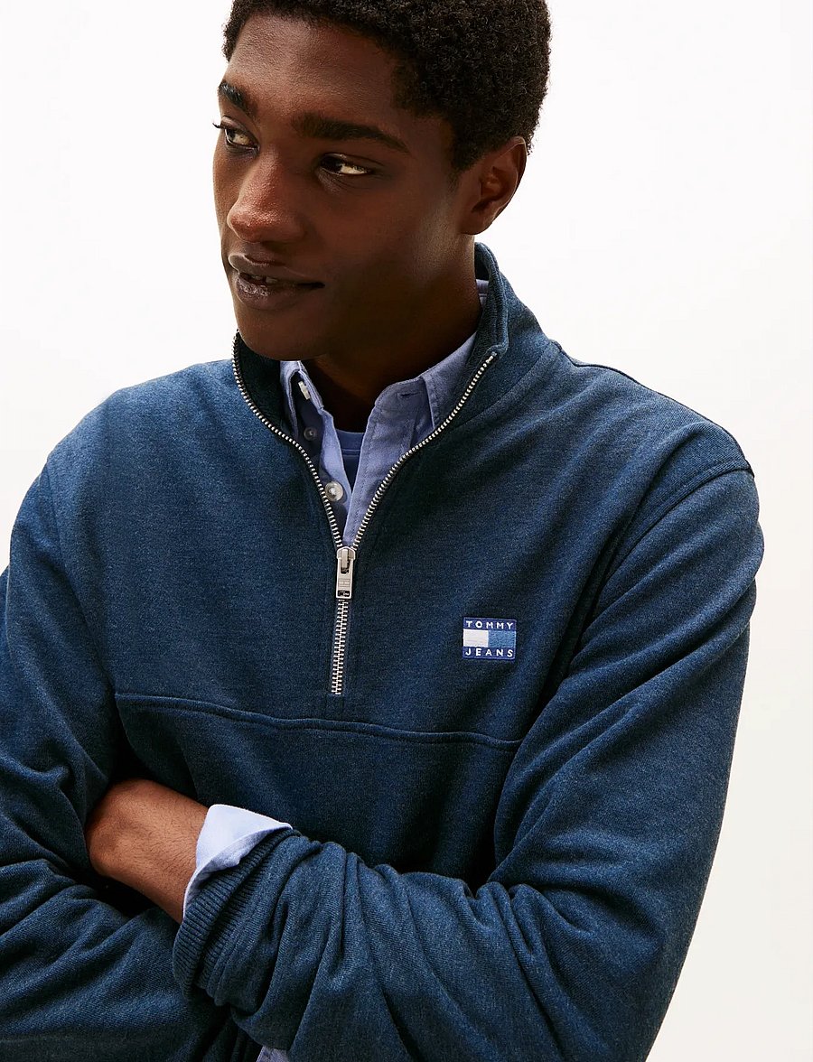 Tommy Jeans - TJM REG BADGE QZ EXT - dressipluusid - dark night navy htr - 4