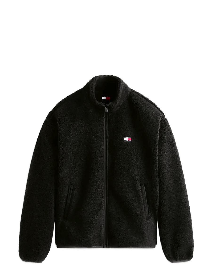 Tommy Jeans - TJM RLX BADGE ZIP-THRU TEDDY EXT - teddy kampsunid - black - 1