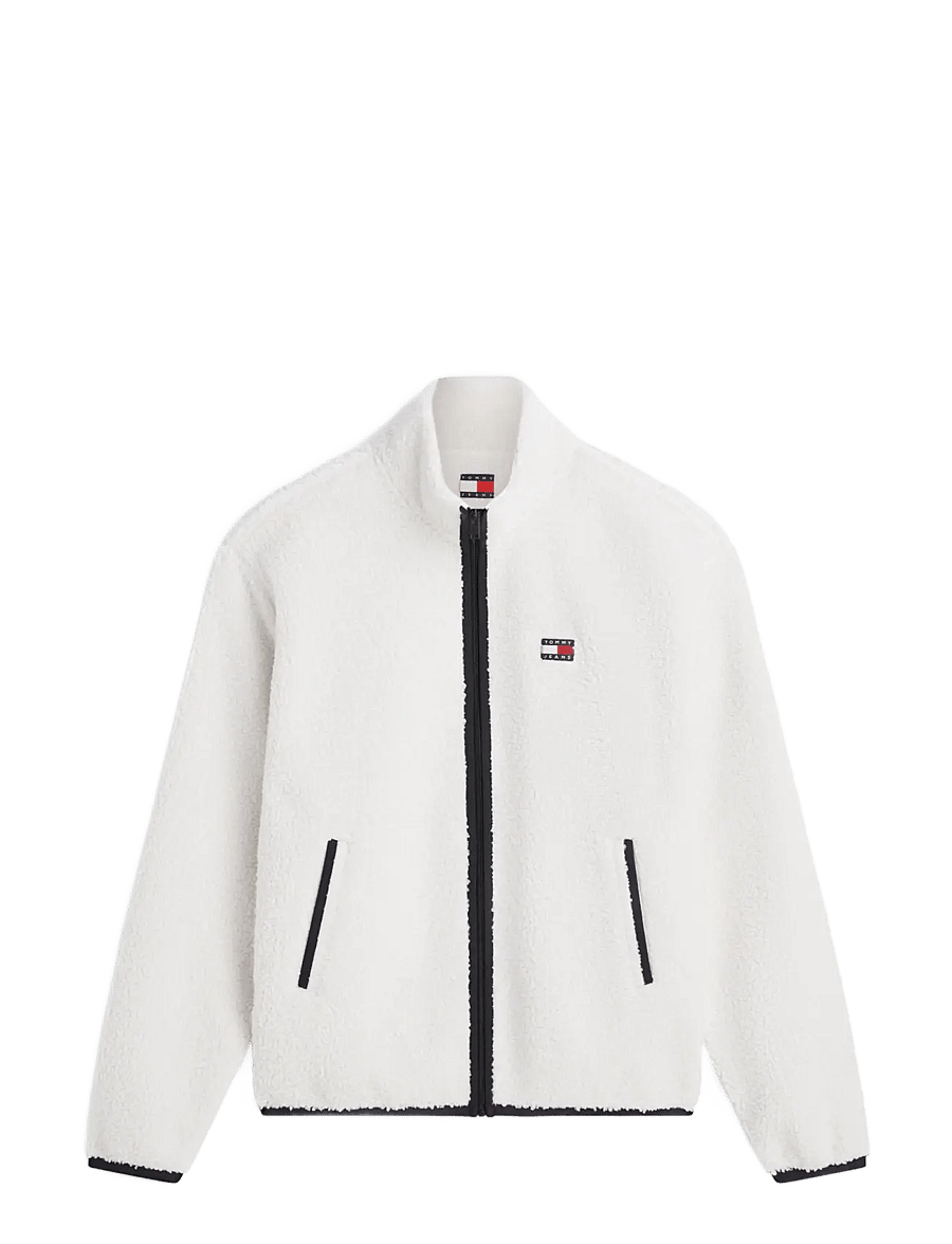 Tommy Jeans - TJM RLX BADGE ZIP-THRU TEDDY EXT - teddytröjor - cream - 1