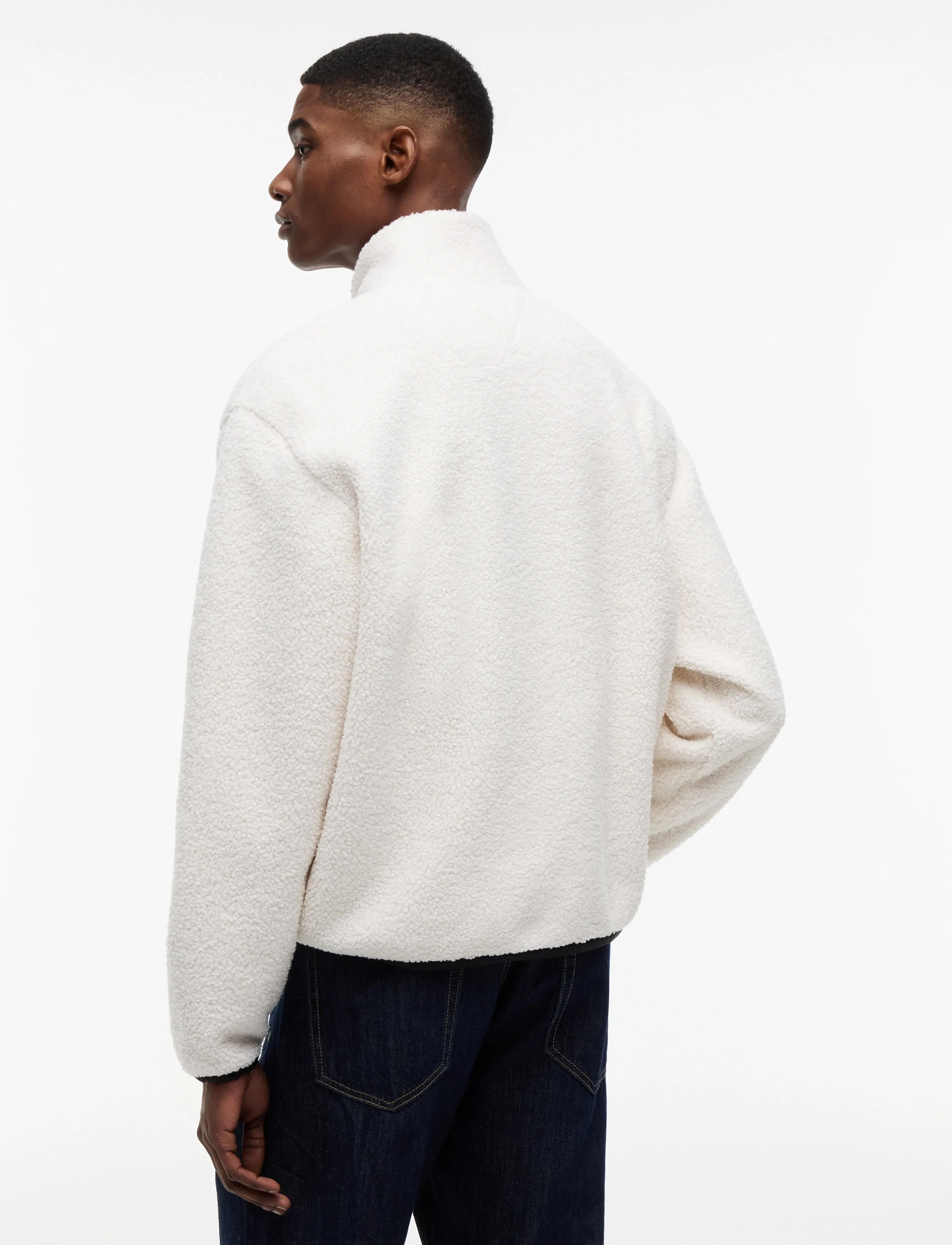 Tommy Jeans - TJM RLX BADGE ZIP-THRU TEDDY EXT - teddytröjor - cream - 2