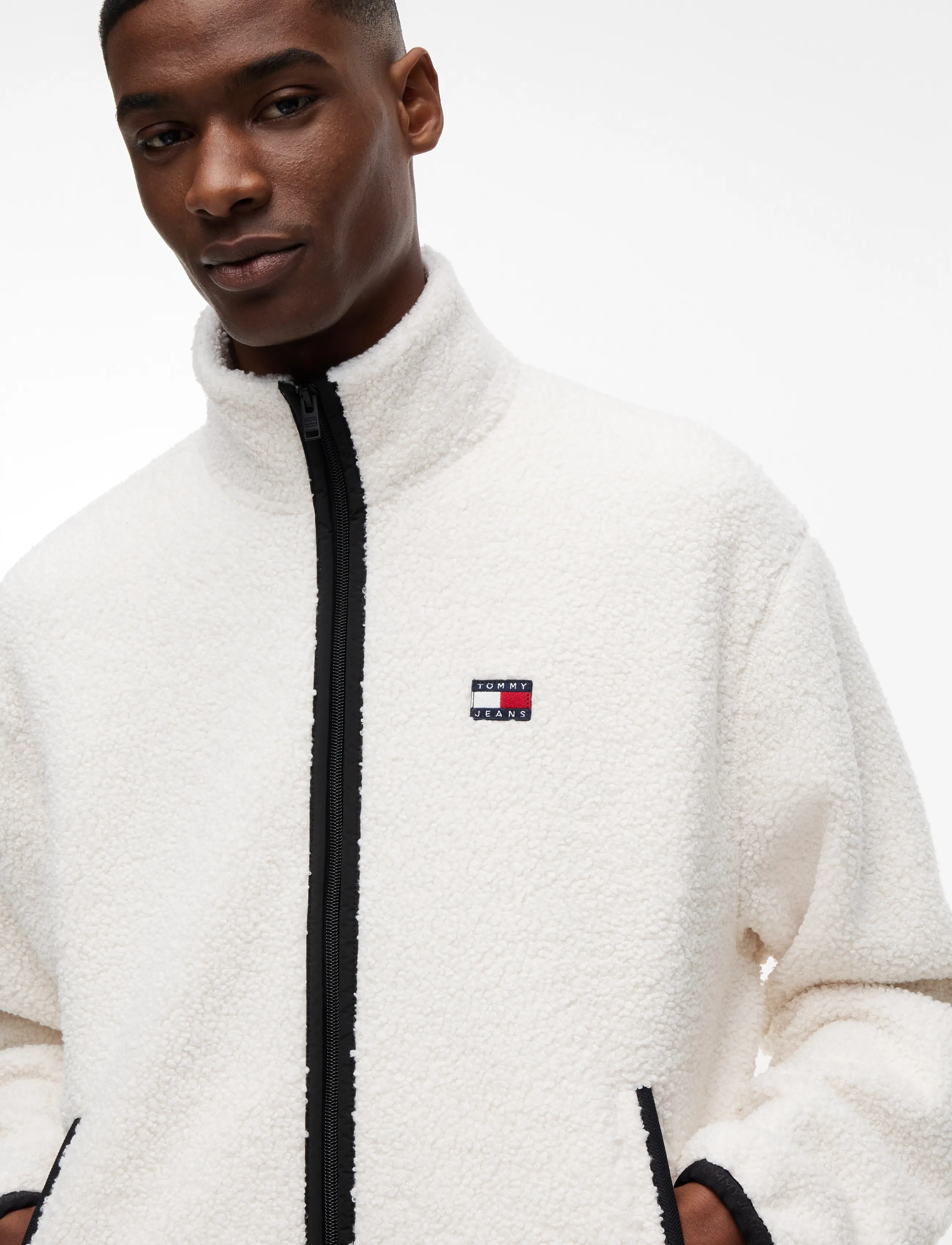 Tommy Jeans - TJM RLX BADGE ZIP-THRU TEDDY EXT - teddytröjor - cream - 3