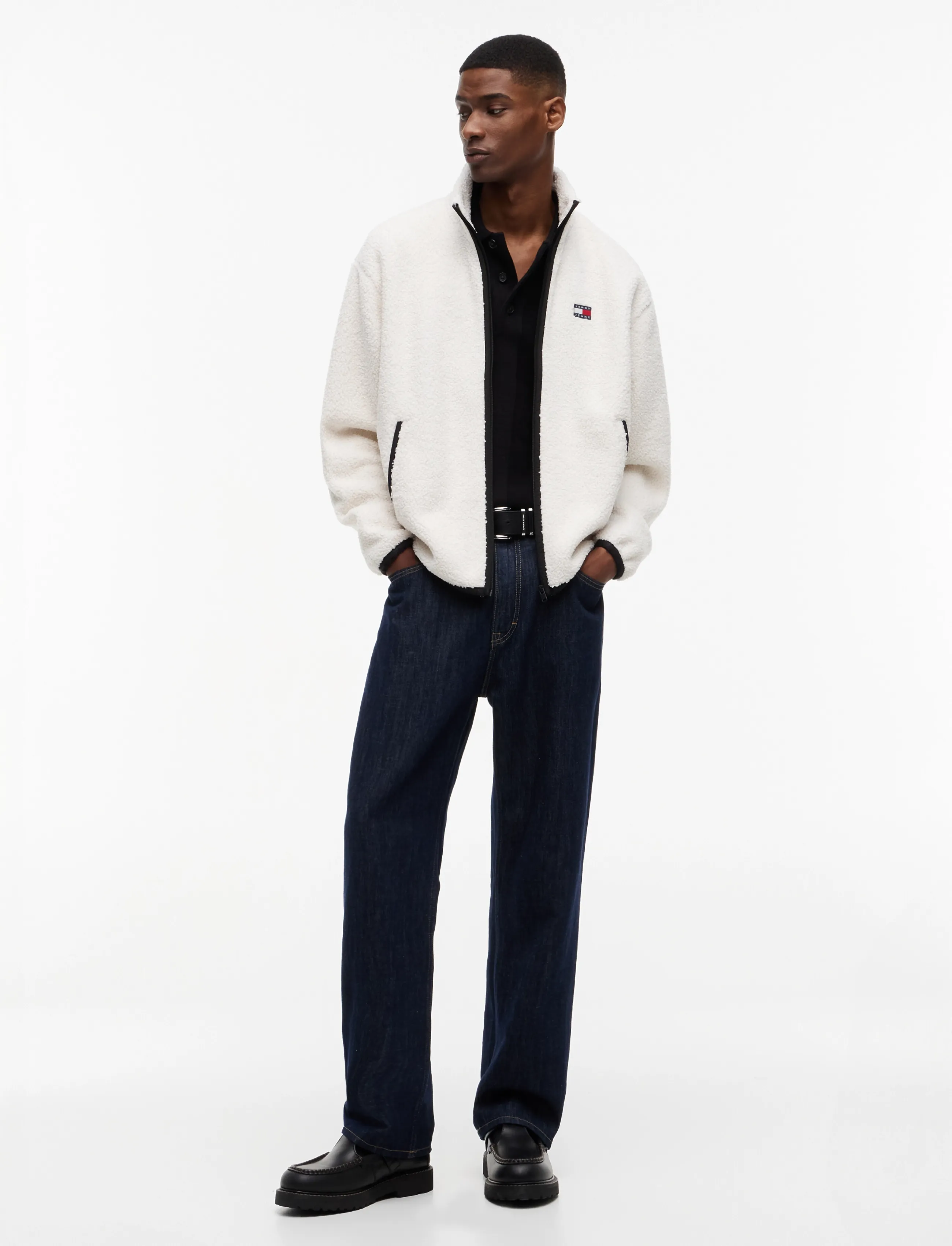 Tommy Jeans - TJM RLX BADGE ZIP-THRU TEDDY EXT - teddytröjor - cream - 4