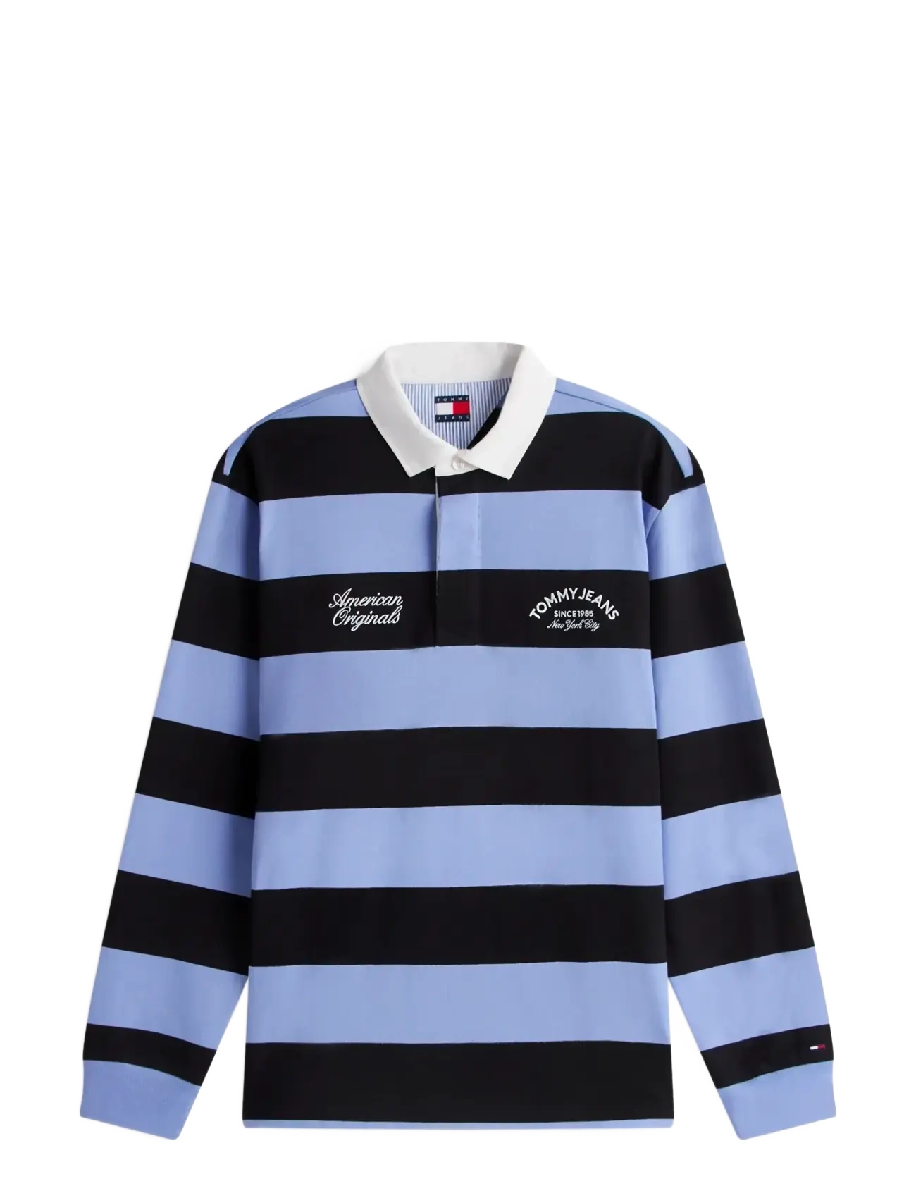 Tommy Jeans TJM RLX STRIPE GRAPHIC RUGBY EXT - Poloer - NORDIC IRIS STRIPE / blue